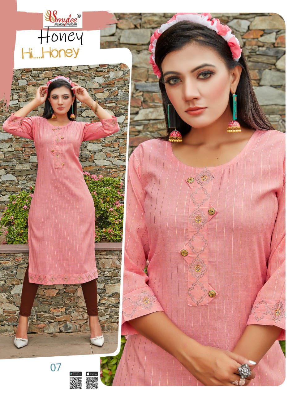 Smylee Fashion Honey Rayon Readymade Kurtis Online Wholesaler Surat