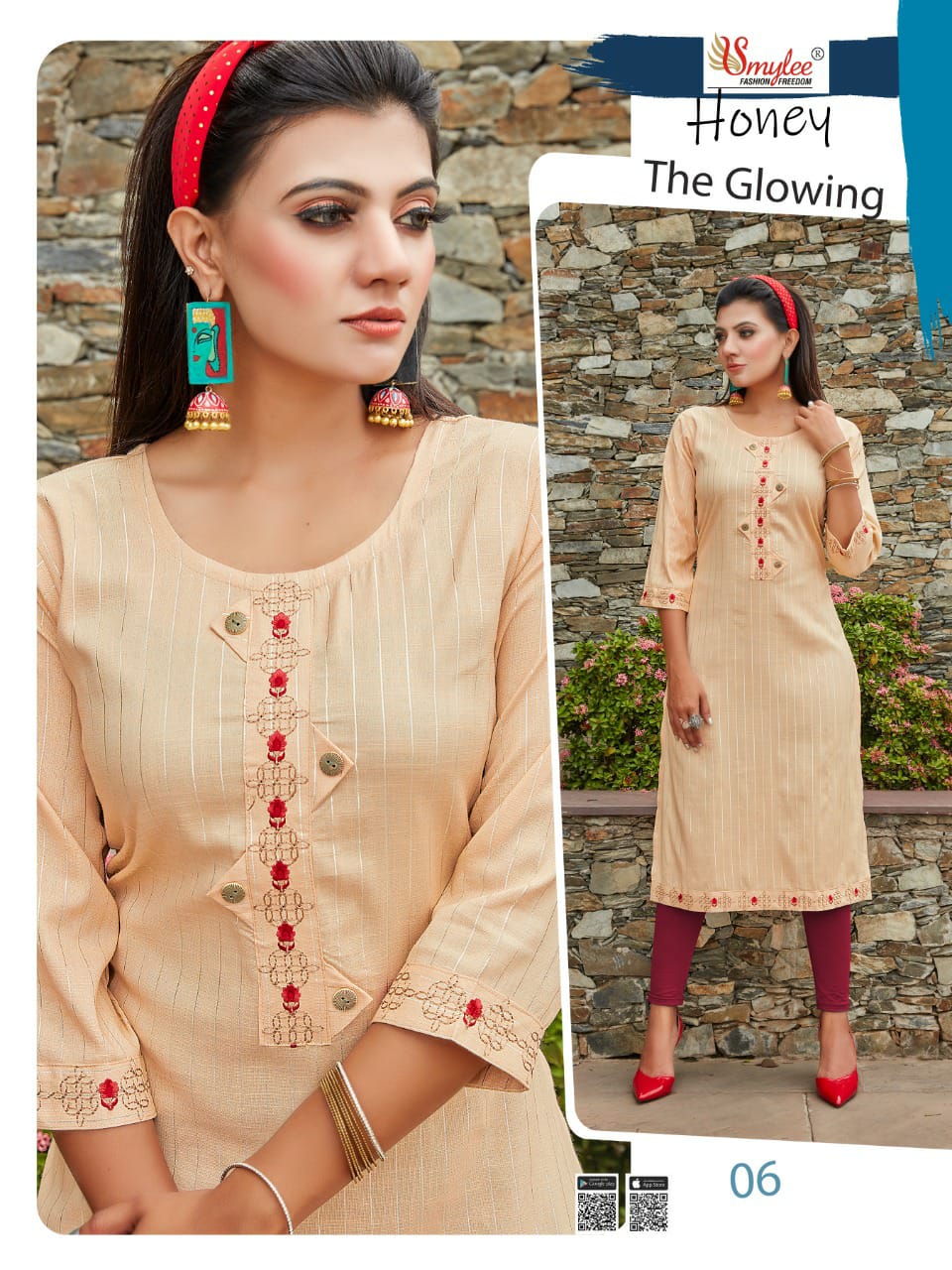 Smylee Fashion Honey Rayon Readymade Kurtis Online Wholesaler Surat