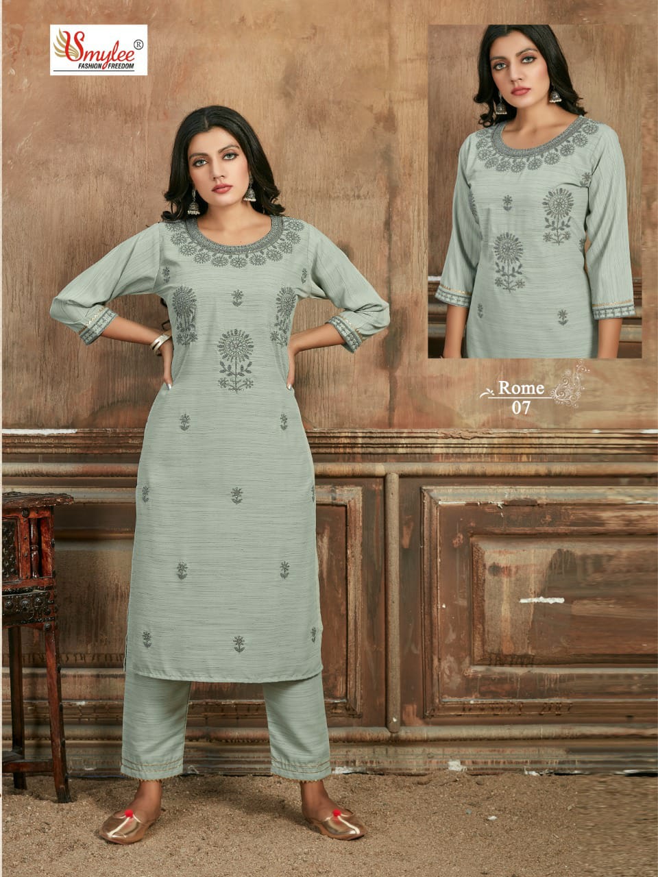 Smylee Fashion Rome Wiving Line Rayon Kurtis Wholesaler Surat