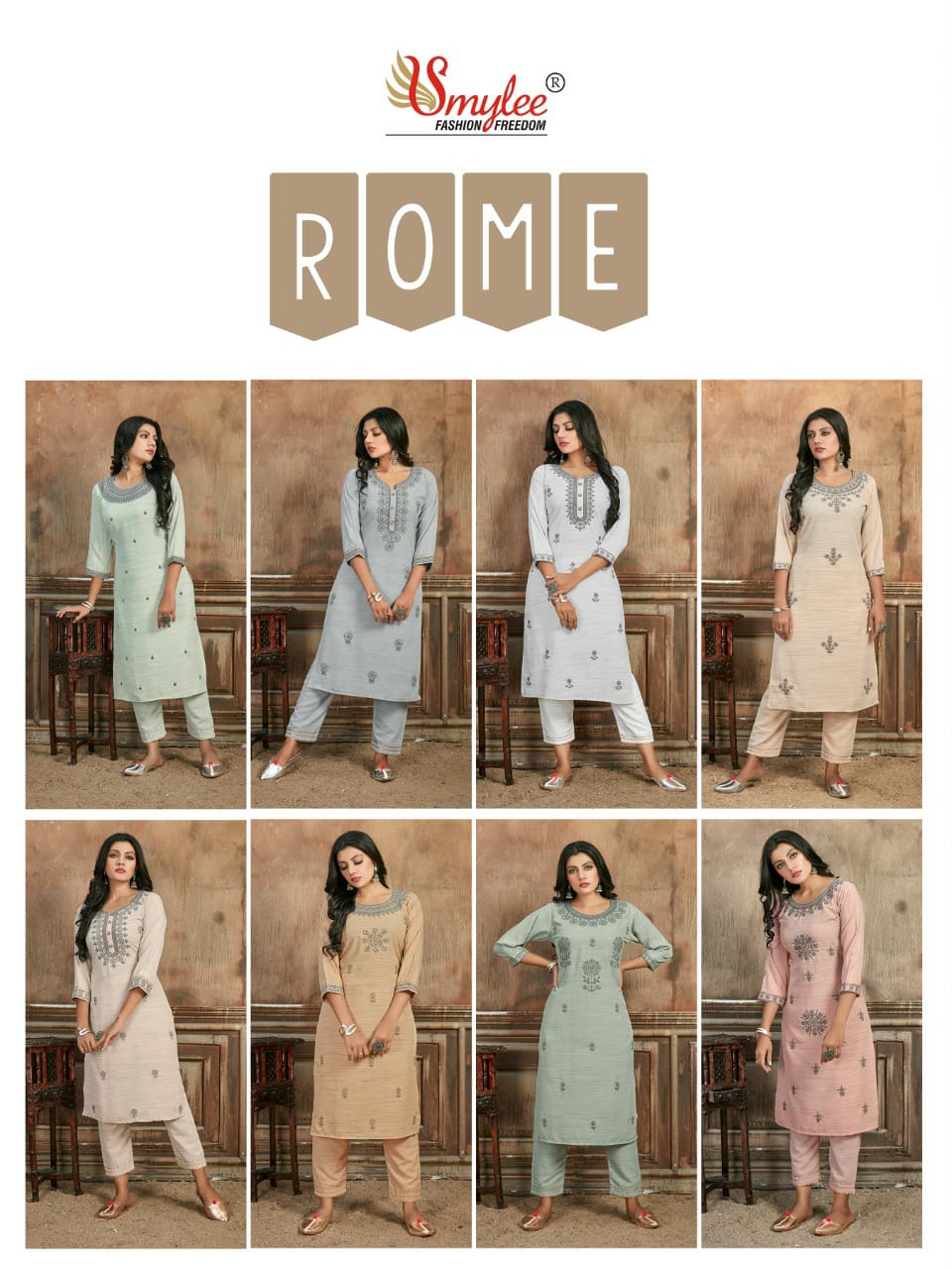 Smylee Fashion Rome Wiving Line Rayon Kurtis Wholesaler Surat