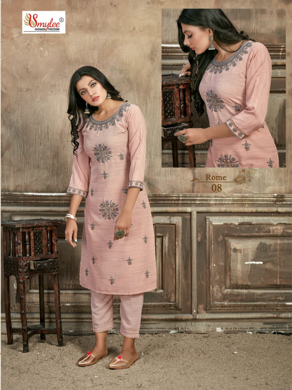 Smylee Fashion Rome Wiving Line Rayon Kurtis Wholesaler Surat