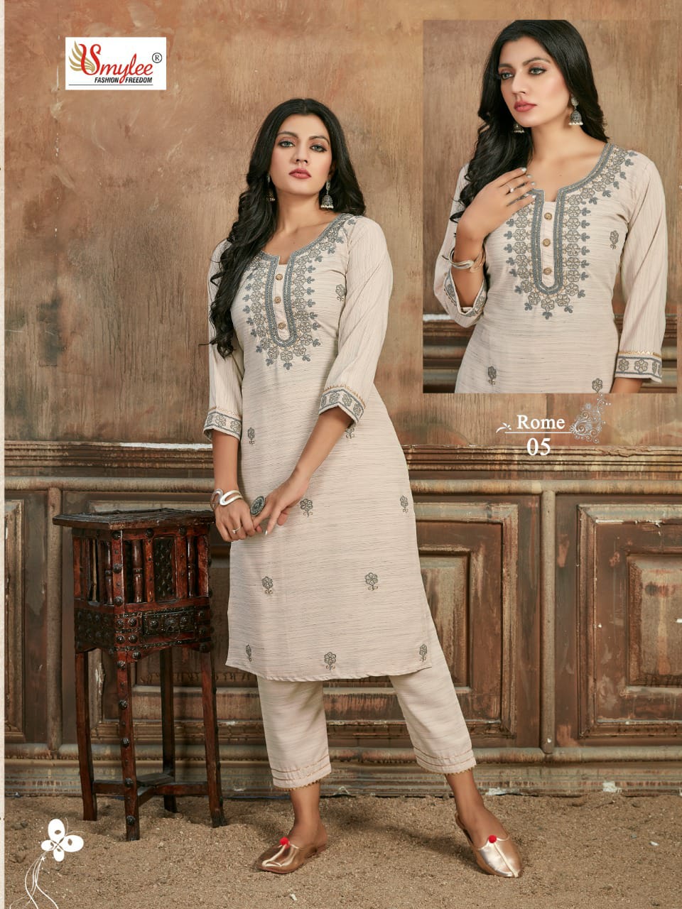 Smylee Fashion Rome Wiving Line Rayon Kurtis Wholesaler Surat