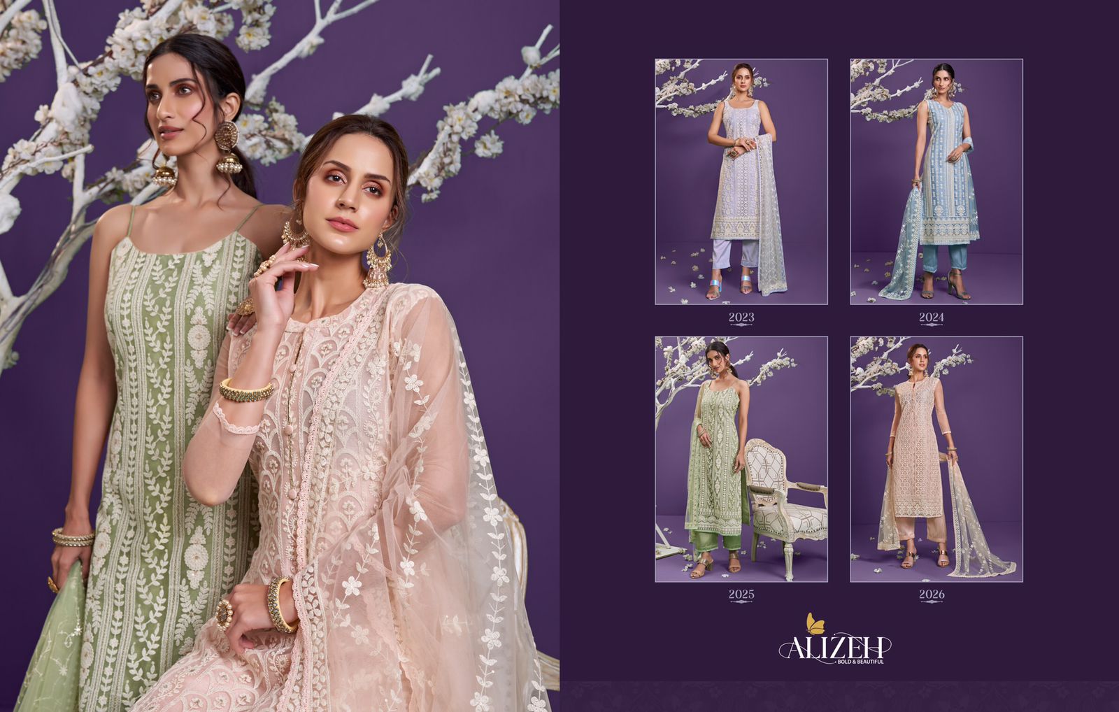 Alizeh Lucknowi Vol 1 Pure Cotton Salwar Suits Best Rate Wholesaler Surat