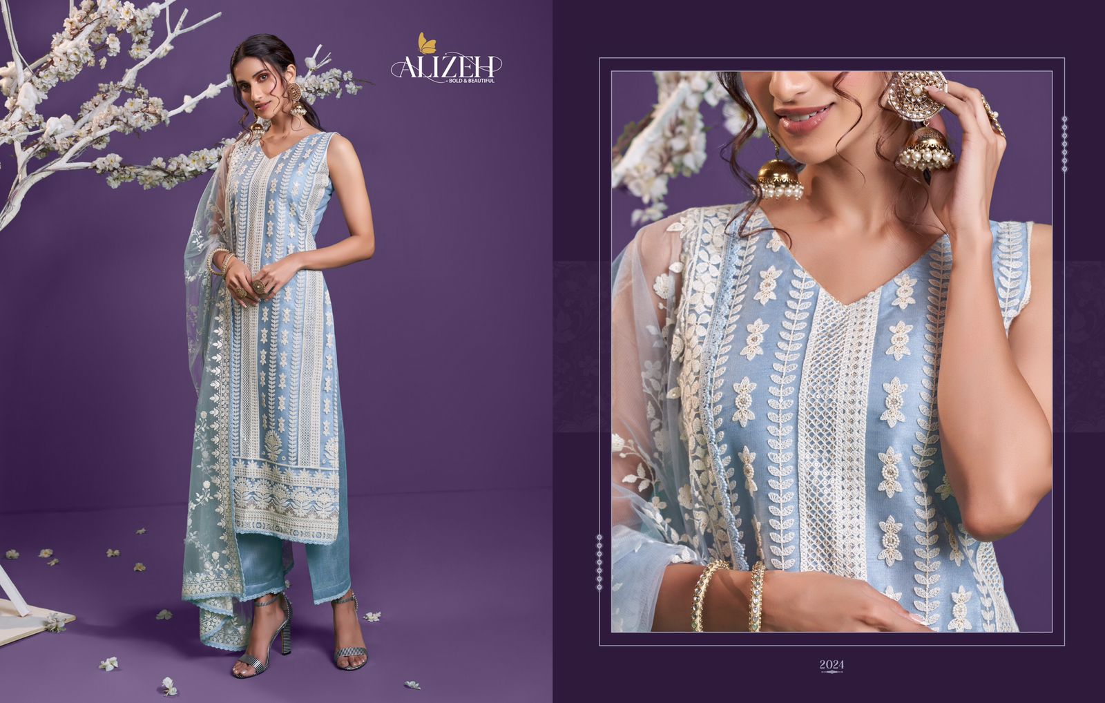 Alizeh Lucknowi Vol 1 Pure Cotton Salwar Suits Best Rate Wholesaler Surat