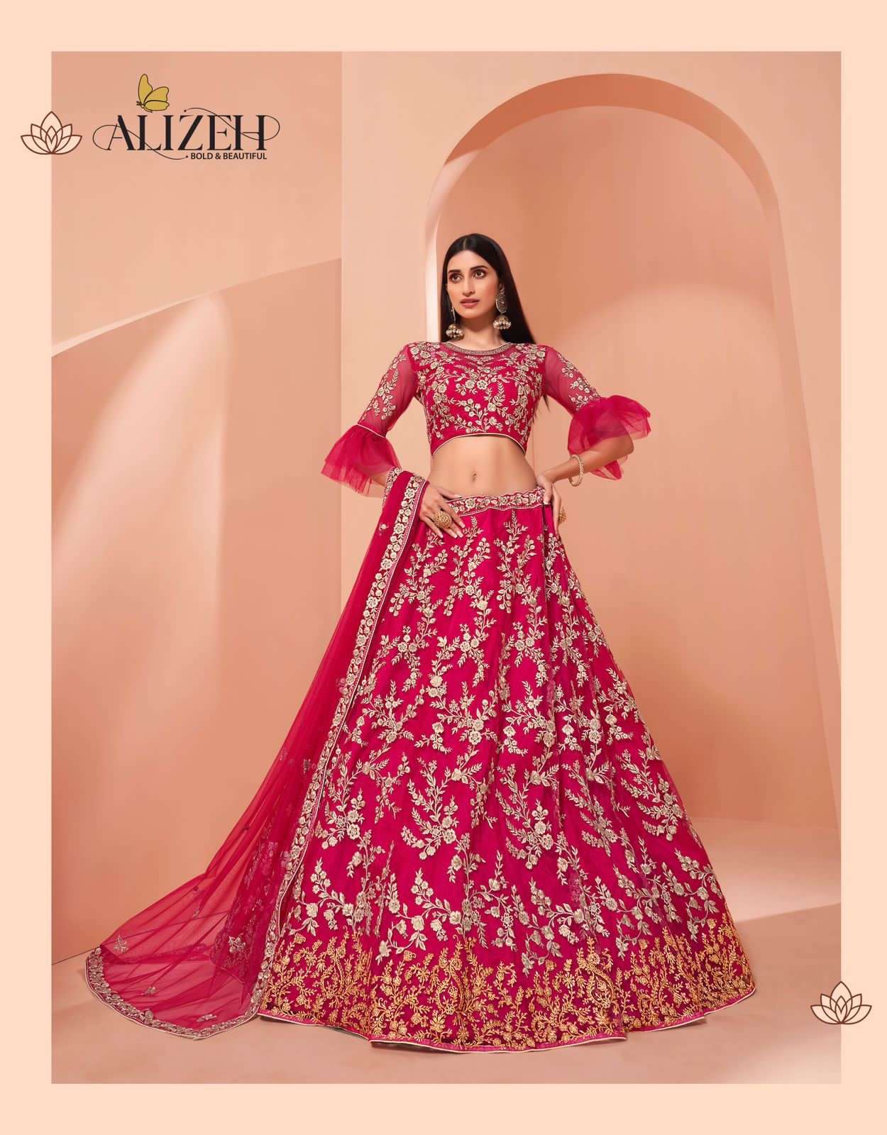 Alizeh Wedding Affair Vol 2 Net Lehenga Best Rate Wholesaler Surat