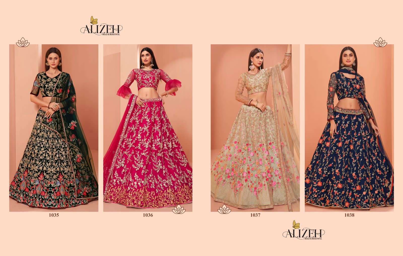Alizeh Wedding Affair Vol 2 Net Lehenga Best Rate Wholesaler Surat