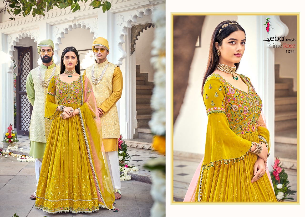 Eba Lifestyle Prime Rose Vol 3 Pure Georgeete Pakistani Salwar Kameez Best Online Wholesaler Surat