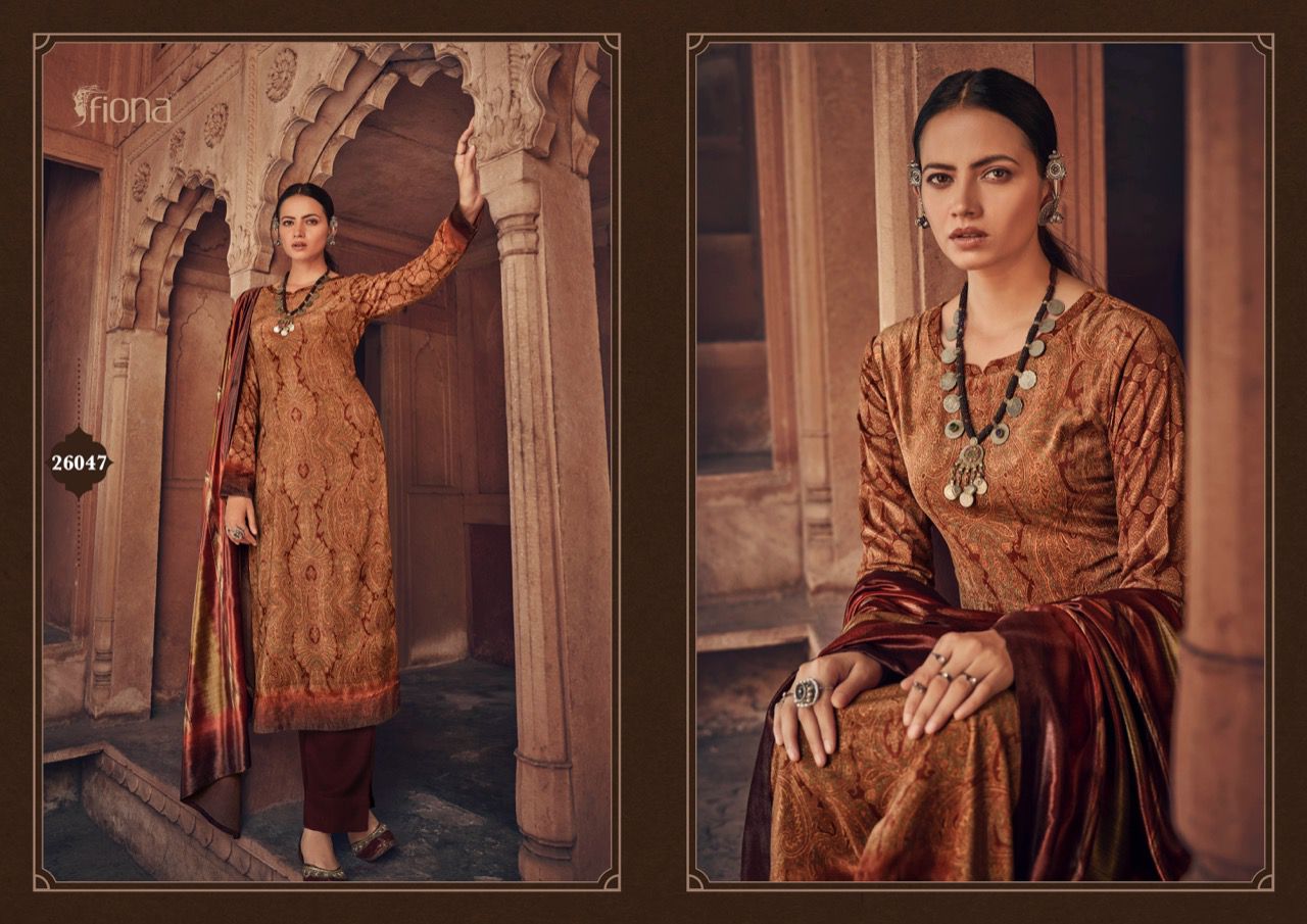 Fiona Makhmali Vol 2 Velvet Print Salwar Suits Best Rate Wholesaler Surat