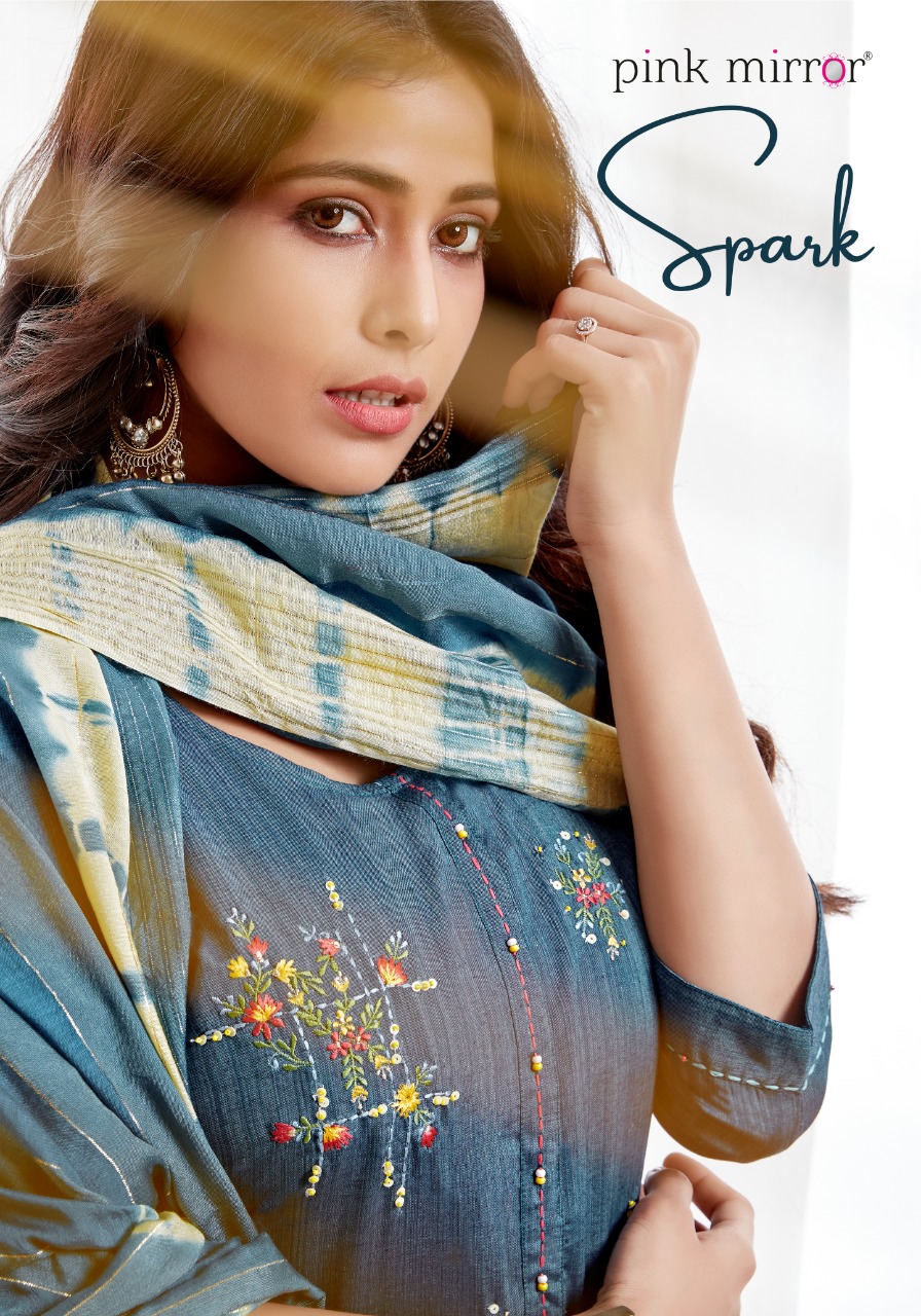 Pink Mirror Spark Fancy Viscose Kurtis Combo Set Best Online Wholesaler Surat