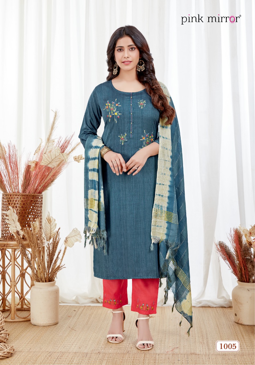 Pink Mirror Spark Fancy Viscose Kurtis Combo Set Best Online Wholesaler Surat