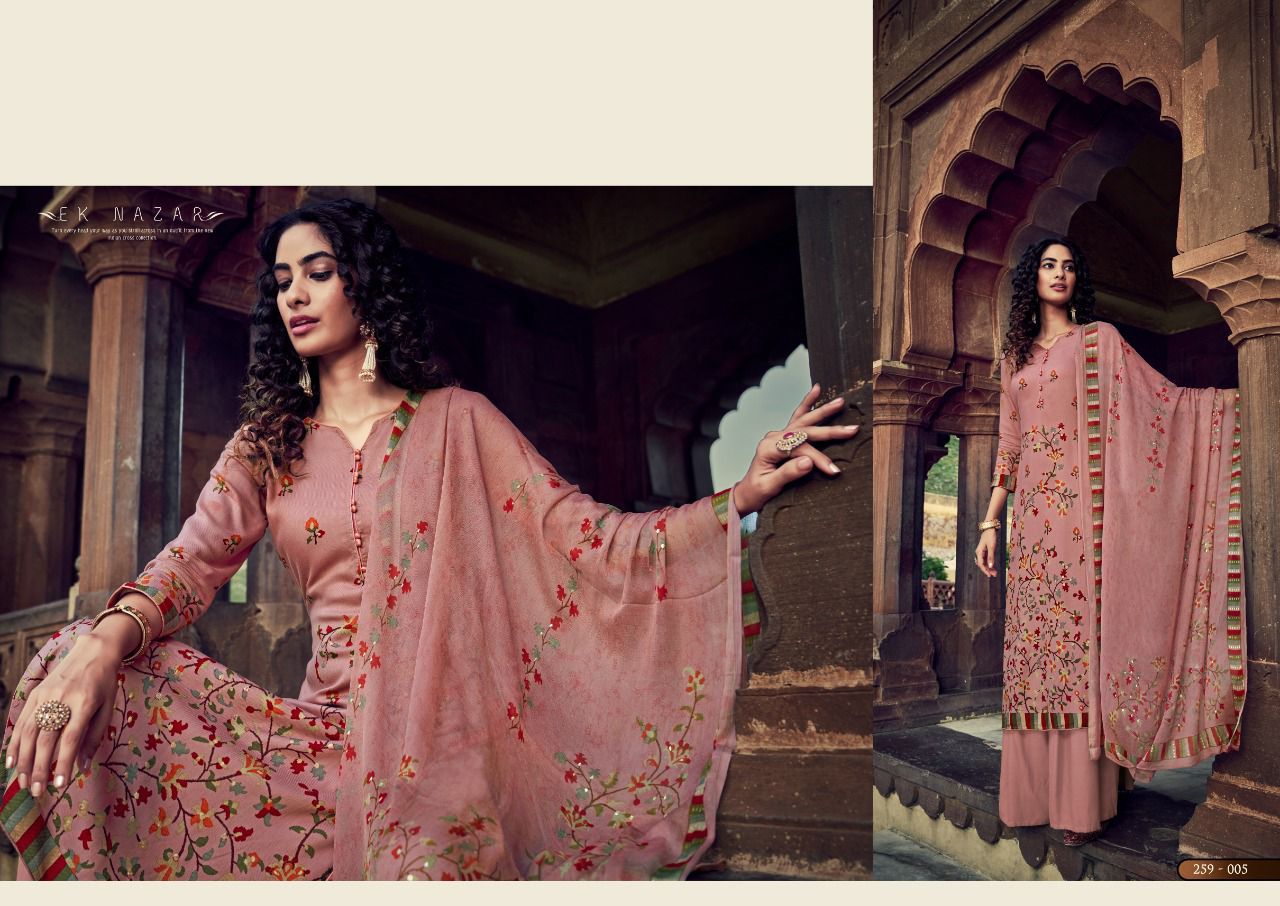 Sargam Ek Nazar Pashmina Suit Best Rate Wholesaler Surat