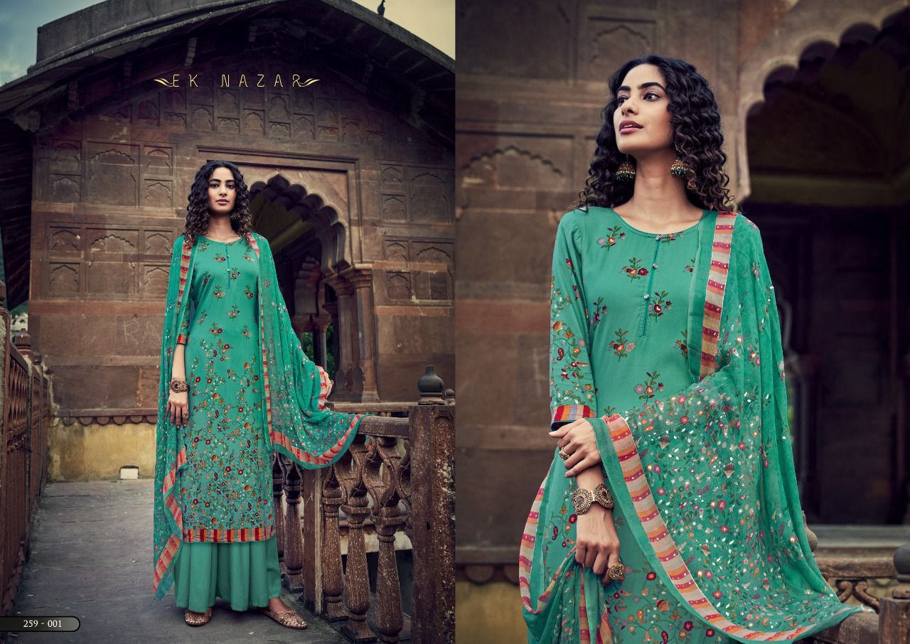 Sargam Ek Nazar Pashmina Suit Best Rate Wholesaler Surat
