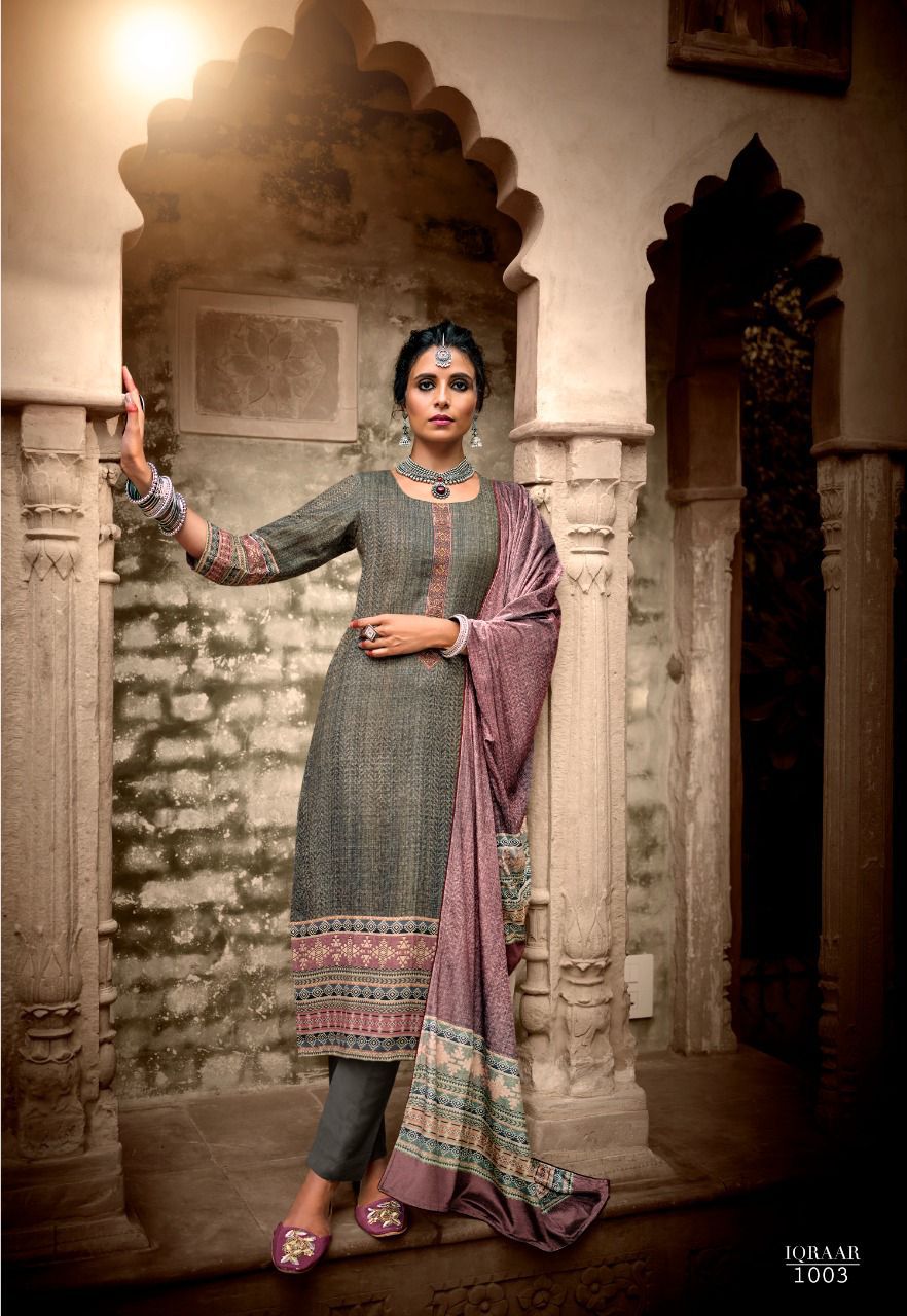 Sargam Iqraar Pashmina Suit Best Rate Wholesaler Surat