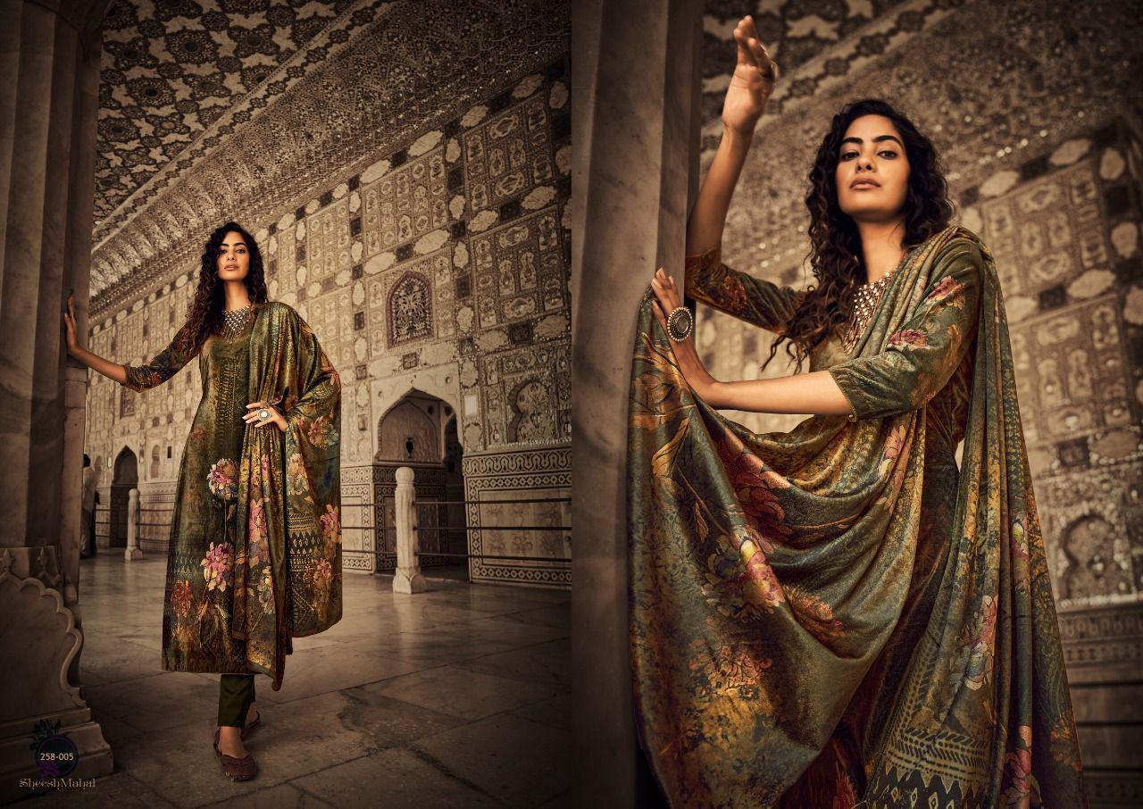 Sargam Sheesh Mahal Velvet Suit Best Rate Wholesaler Surat