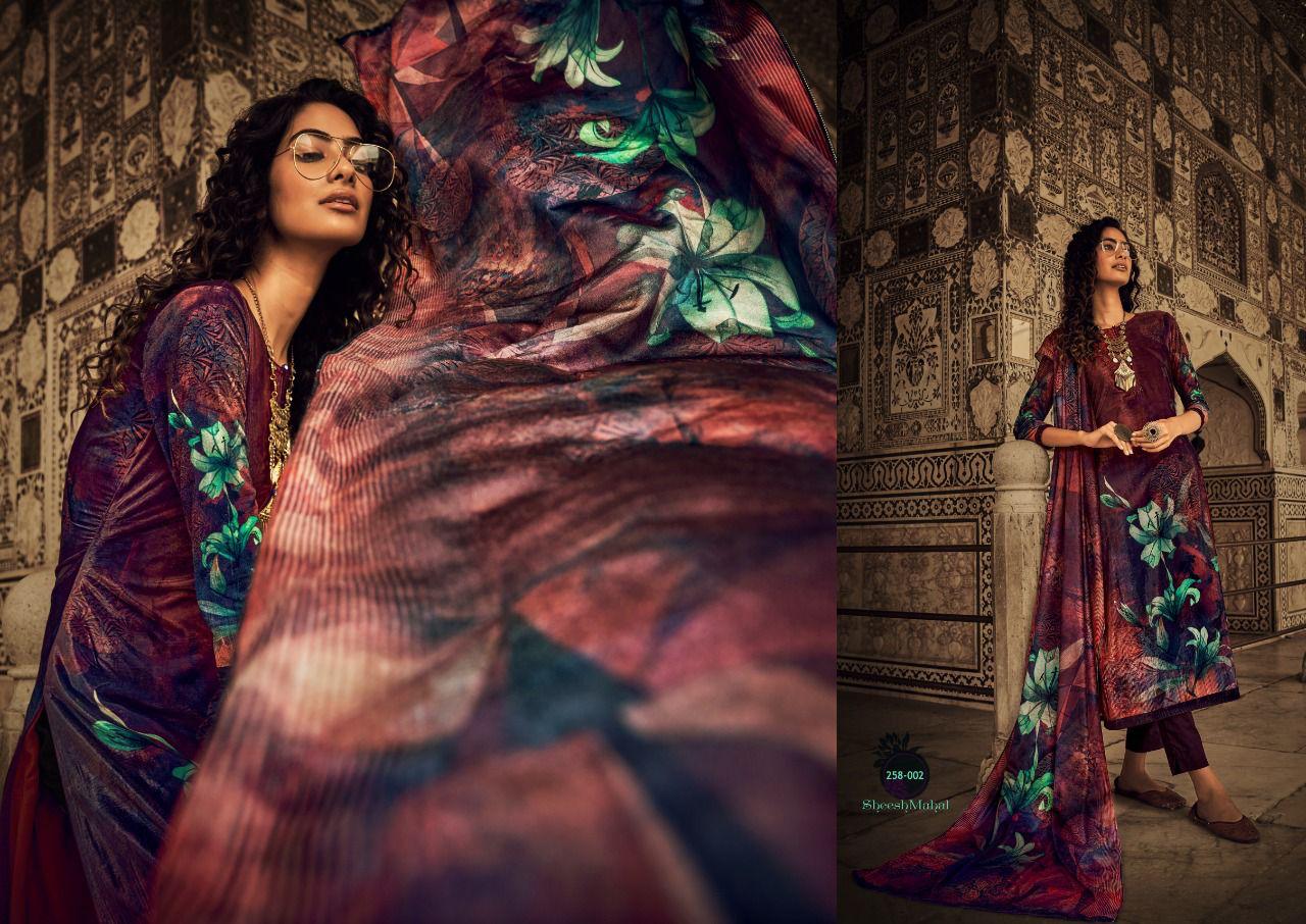 Sargam Sheesh Mahal Velvet Suit Best Rate Wholesaler Surat
