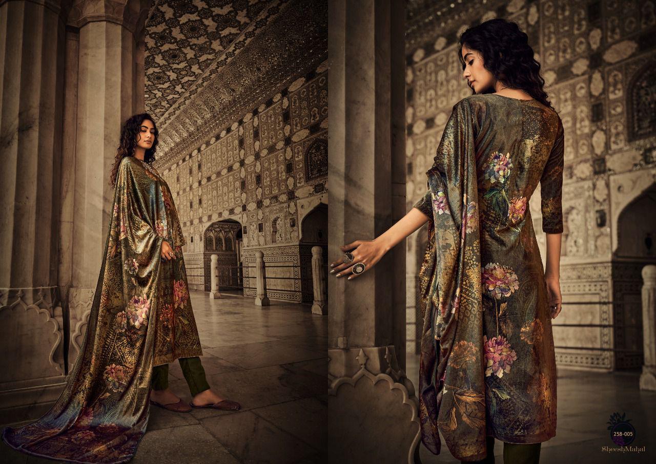 Sargam Sheesh Mahal Velvet Suit Best Rate Wholesaler Surat