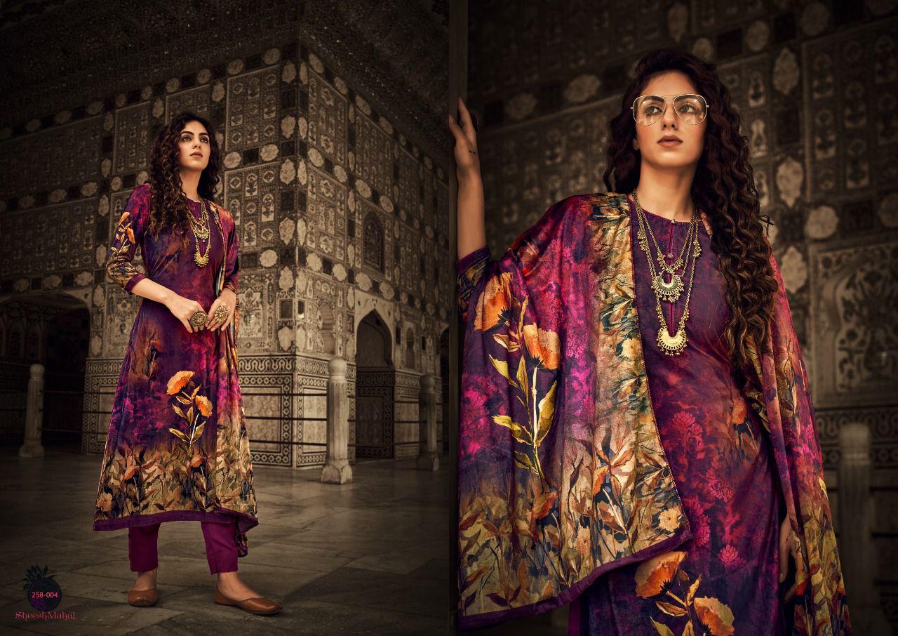 Sargam Sheesh Mahal Velvet Suit Best Rate Wholesaler Surat
