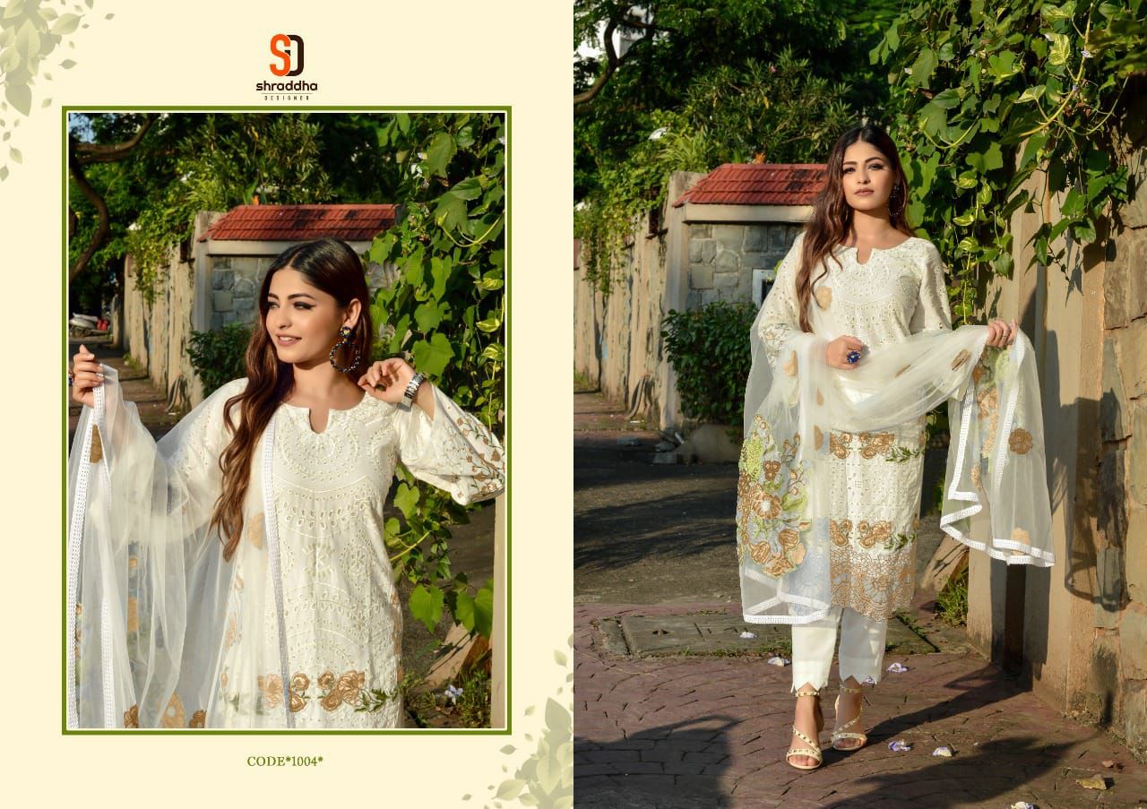 Shraddha Designer Aaliya Cotton Suit Best Rate Wholesaler Surat