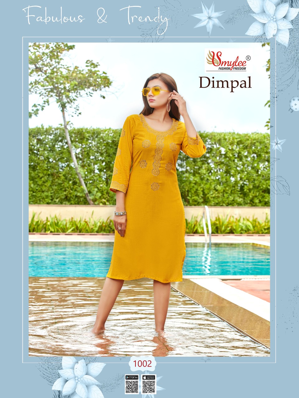 Smylee Fashion Dimpal Readymade Rayon Kurtis Best Rate Wholesaler Surat