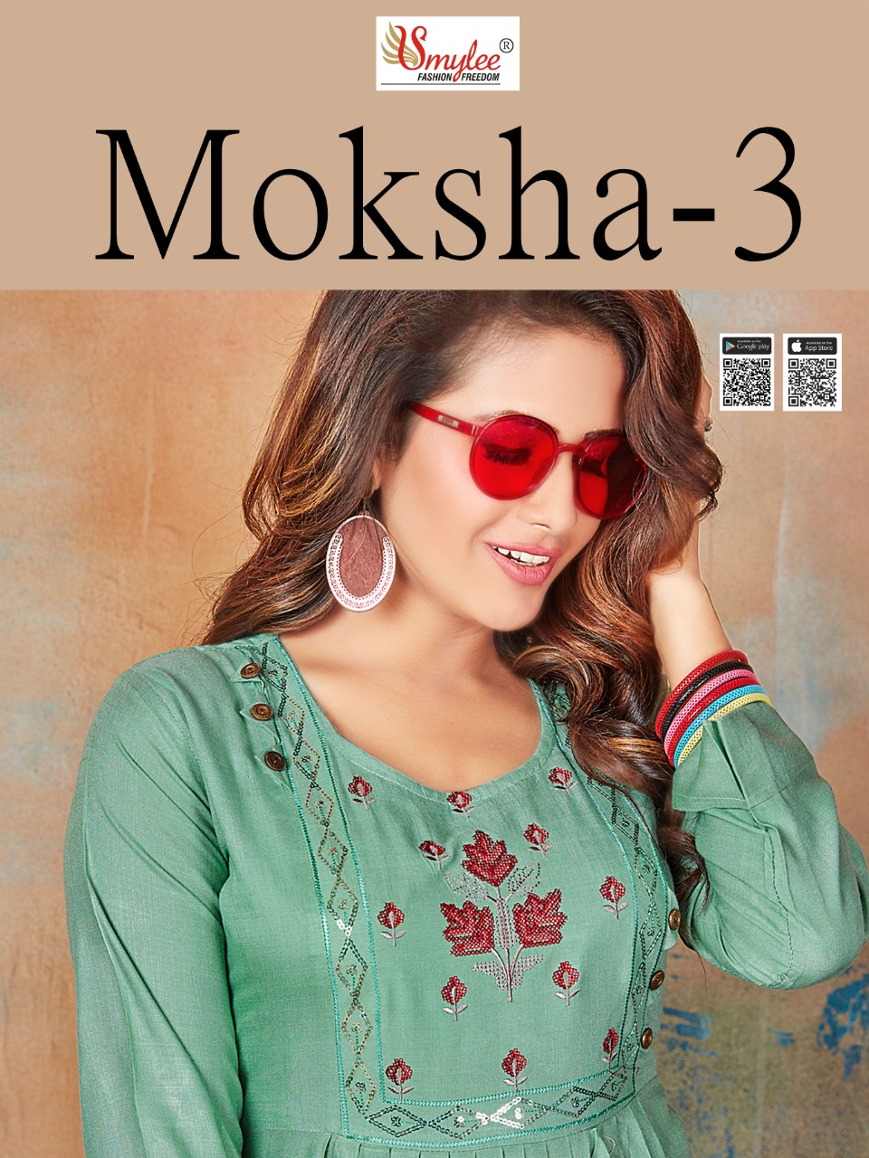 Smylee Fashion Moksha Vol 3 Readymade Rayon Kurtis Best Rate Wholesaler Surat