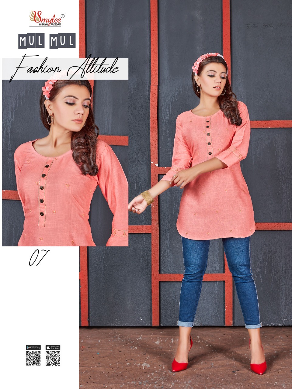 Smylee Fashion Mul Mul Rayon Kurtis Best Rate Wholesaler Surat
