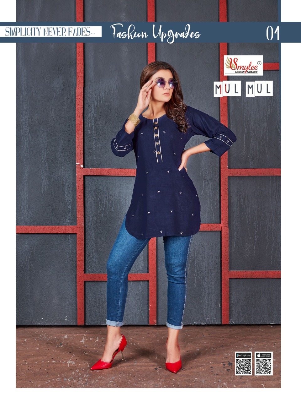 Smylee Fashion Mul Mul Rayon Kurtis Best Rate Wholesaler Surat