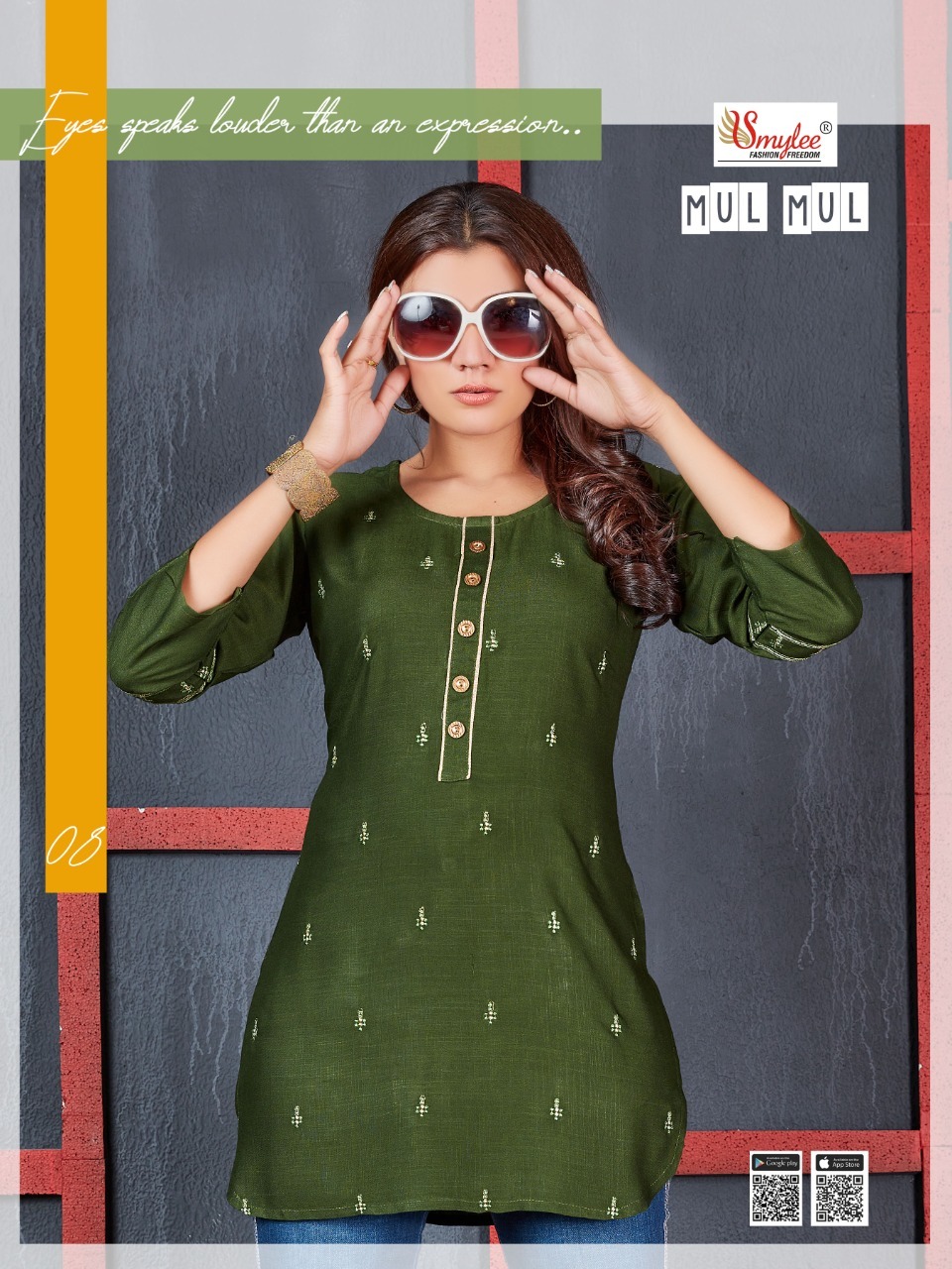 Smylee Fashion Mul Mul Rayon Kurtis Best Rate Wholesaler Surat