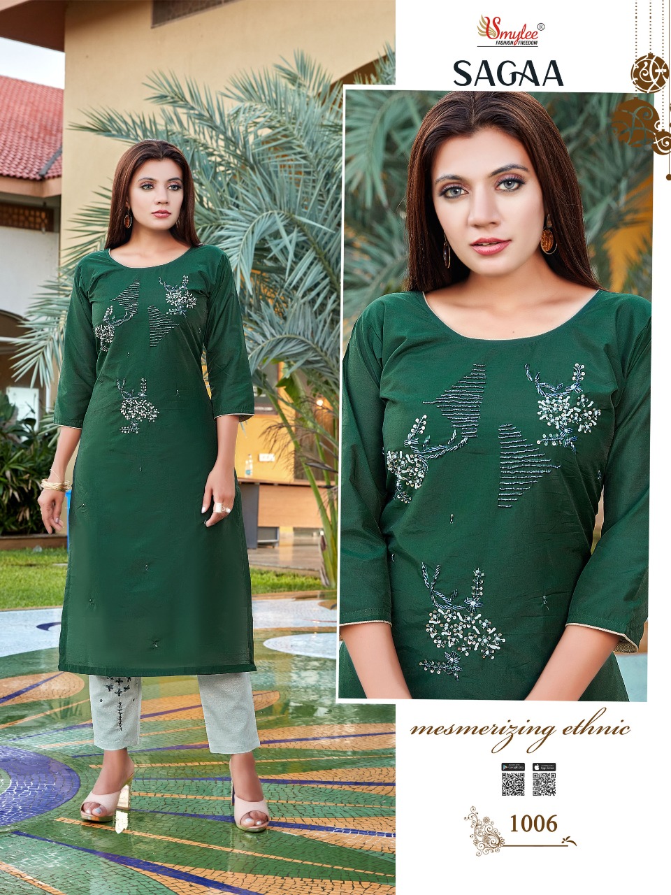 Smylee Fashion Sagaa Readymade Silk Kurti Best Rate Wholesaler Surat