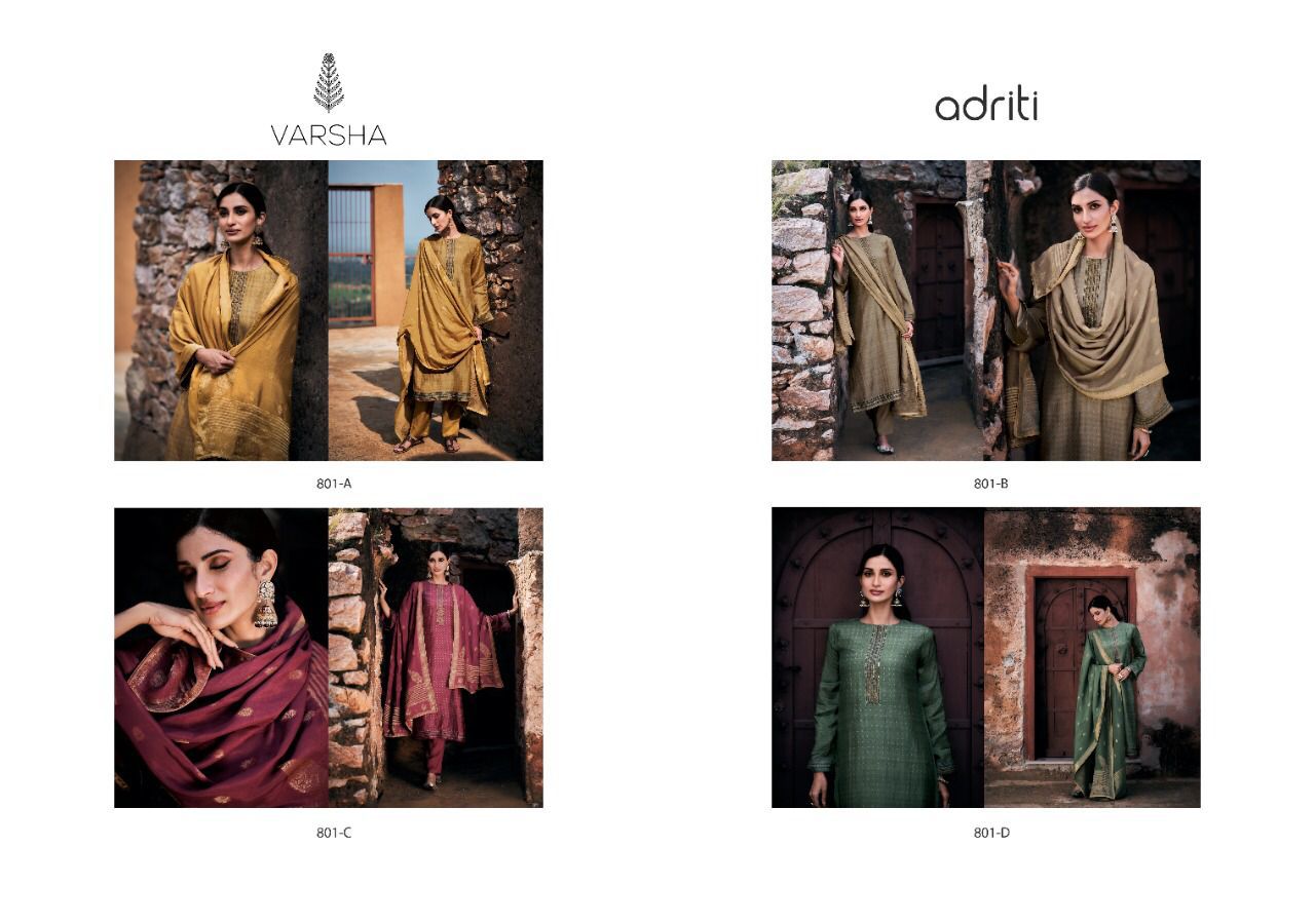 Varsha Adriti Silk Suit Best Rate Wholesaler Surat