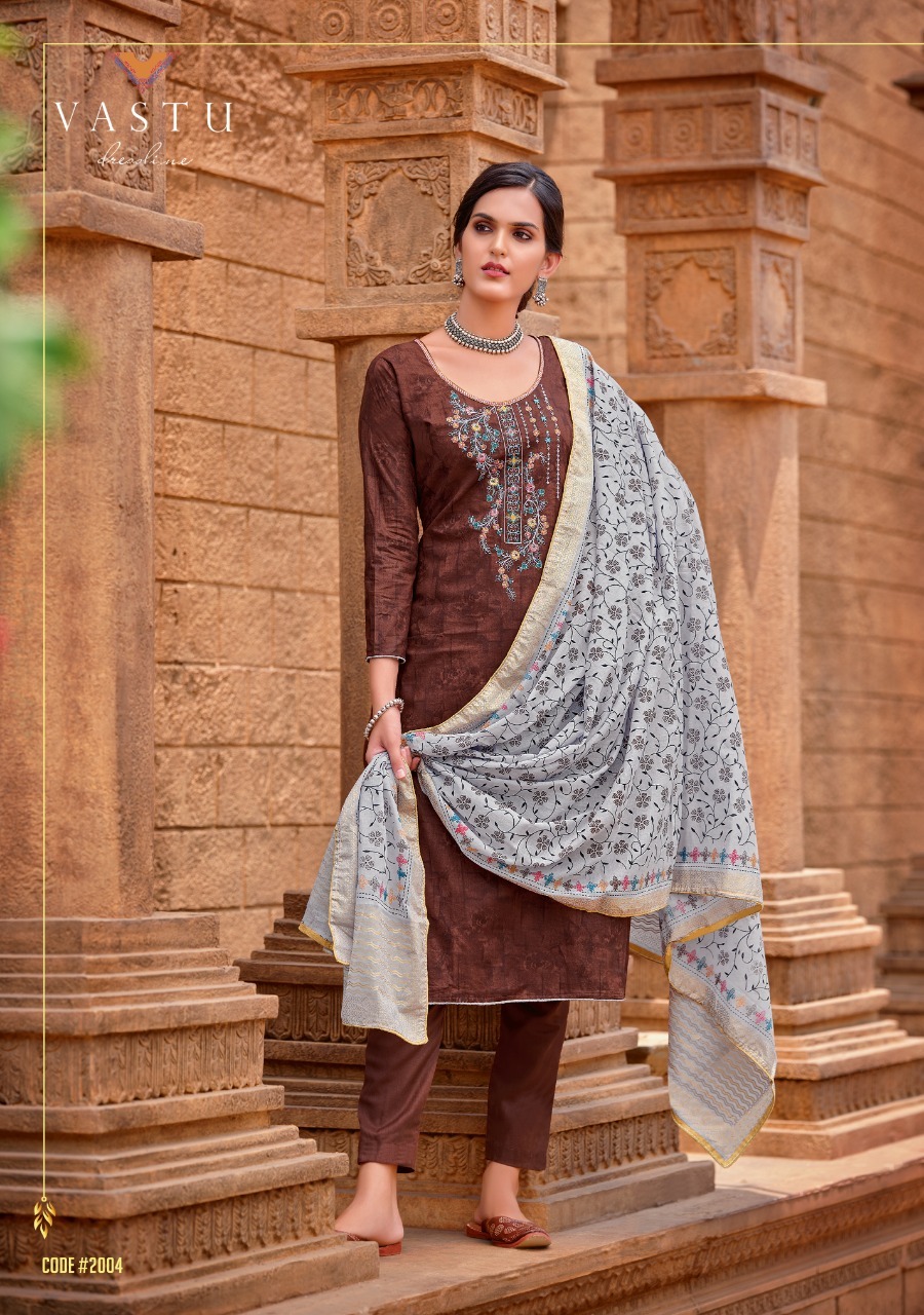 Vastu Tex Malhar Vol 2 Satin Cotton Salwar Suit Latest Collection 2021 Wholesaler Surat