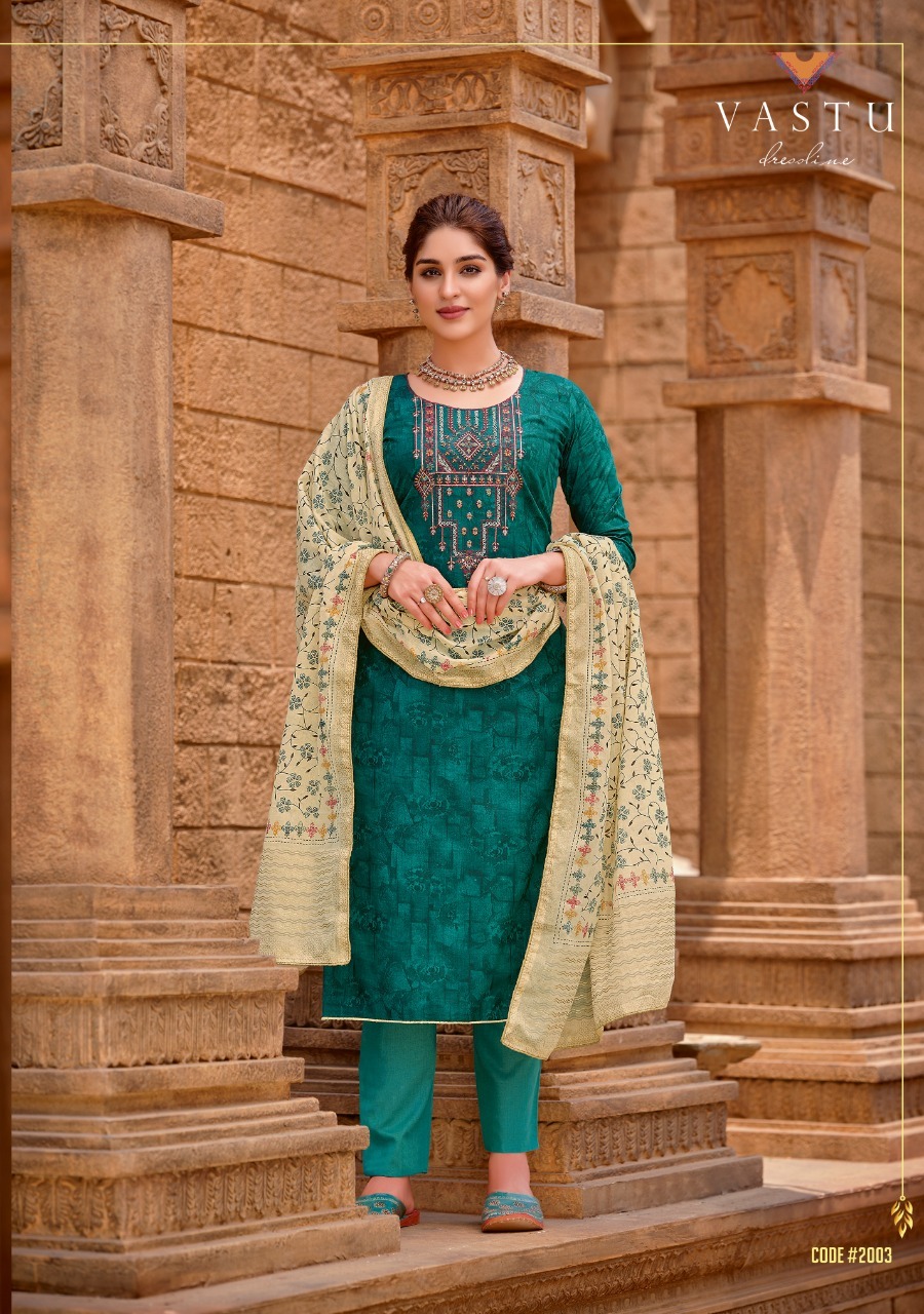 Vastu Tex Malhar Vol 2 Satin Cotton Salwar Suit Latest Collection 2021 Wholesaler Surat