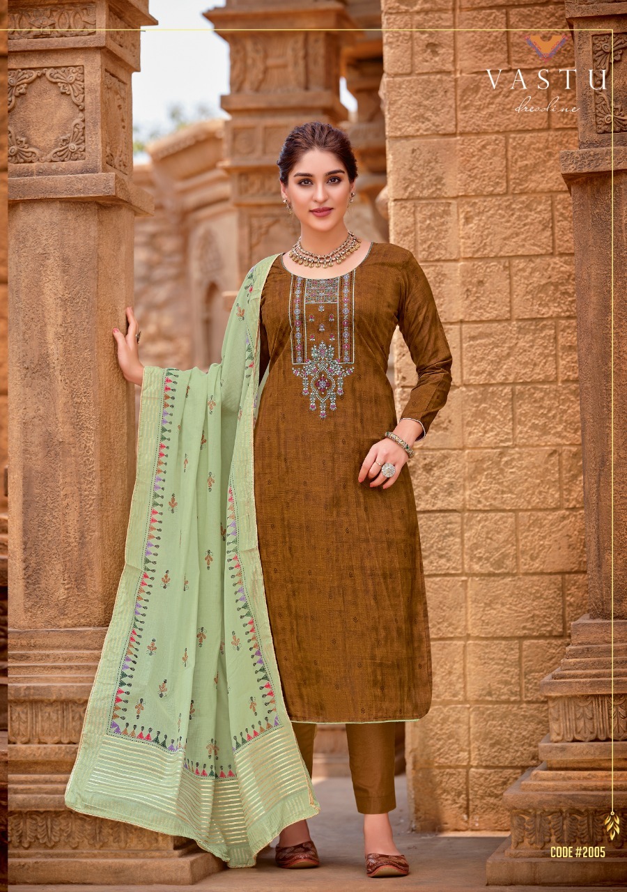 Vastu Tex Malhar Vol 2 Satin Cotton Salwar Suit Latest Collection 2021 Wholesaler Surat