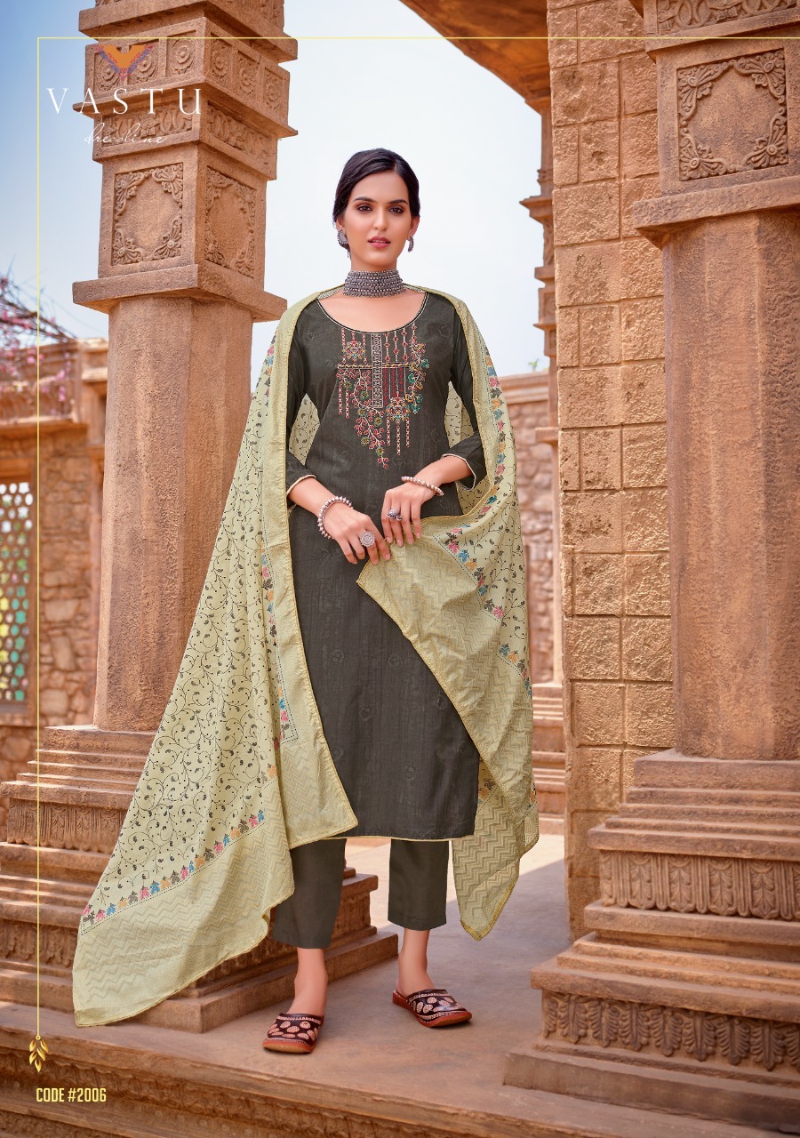 Vastu Tex Malhar Vol 2 Satin Cotton Salwar Suit Latest Collection 2021 Wholesaler Surat