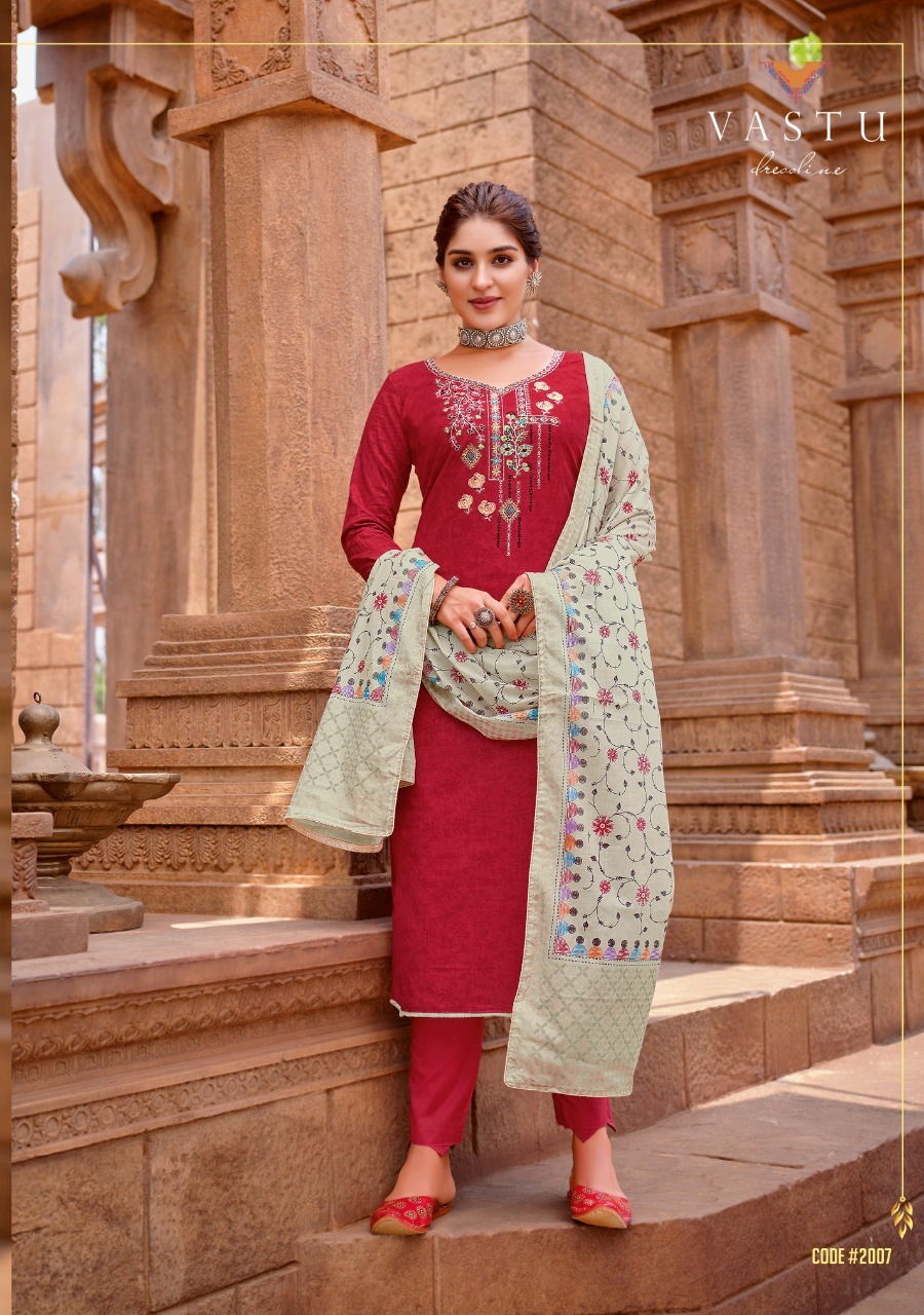 Vastu Tex Malhar Vol 2 Satin Cotton Salwar Suit Latest Collection 2021 Wholesaler Surat