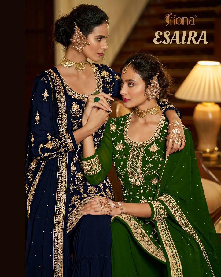 Fiona Esaira Pure Georgette Pakistani Suits Best Rate Wholesaler Surat
