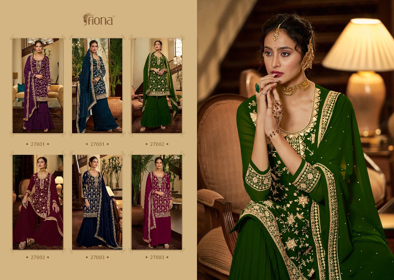 Fiona Esaira Pure Georgette Pakistani Suits Best Rate Wholesaler Surat