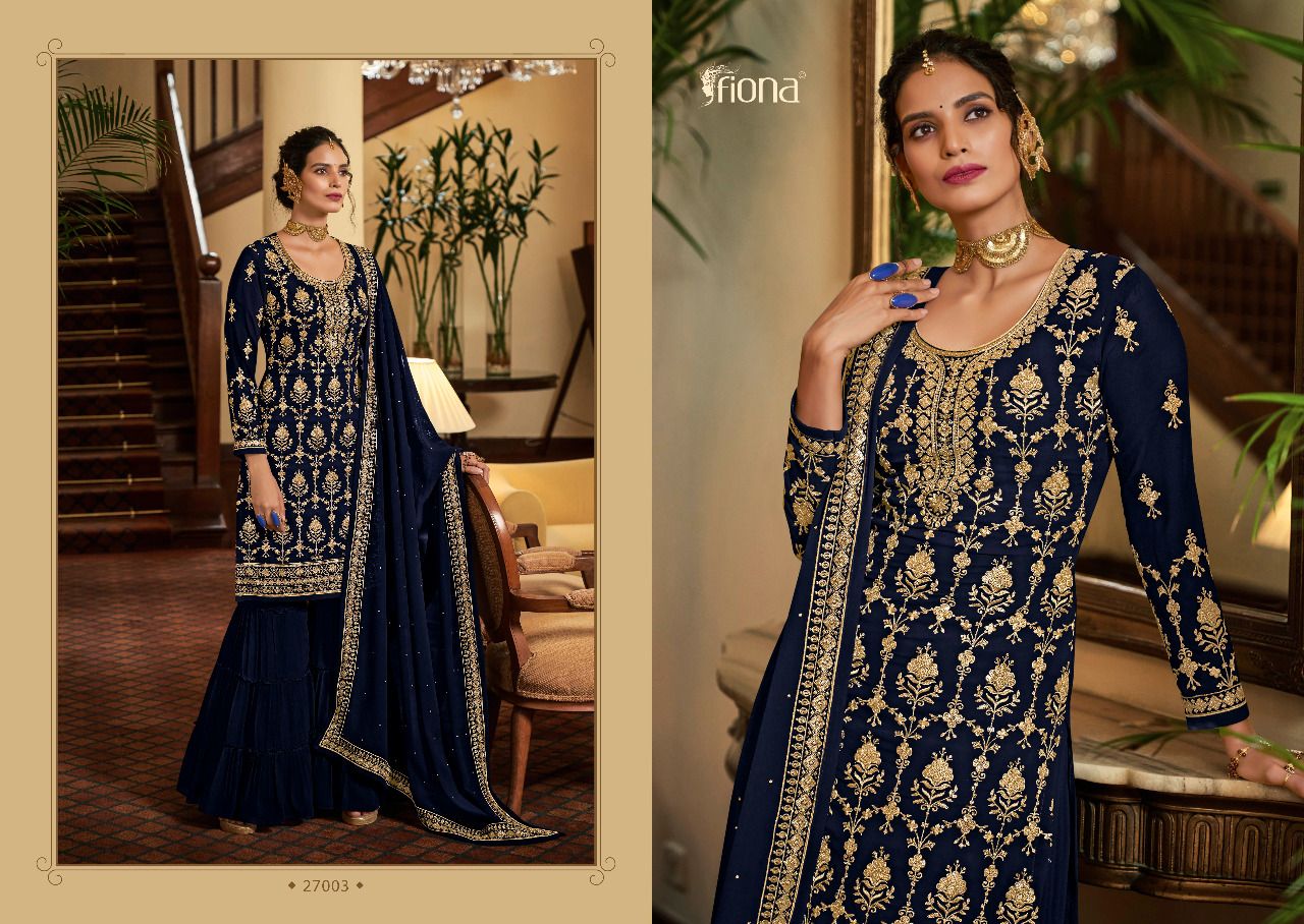 Fiona Esaira Pure Georgette Pakistani Suits Best Rate Wholesaler Surat