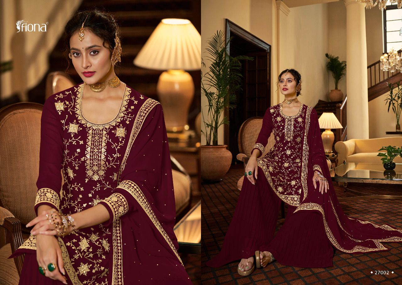 Fiona Esaira Pure Georgette Pakistani Suits Best Rate Wholesaler Surat
