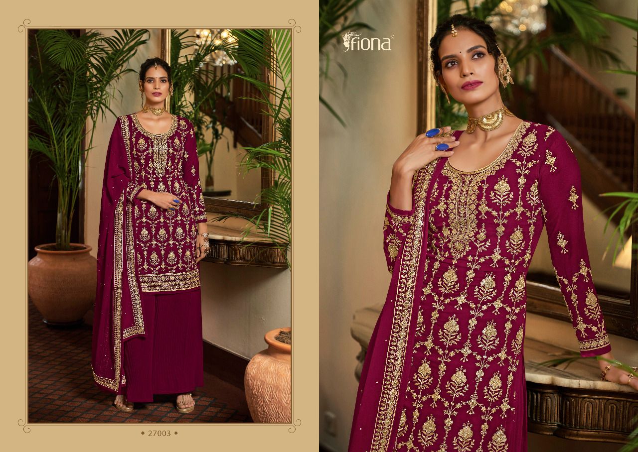 Fiona Esaira Pure Georgette Pakistani Suits Best Rate Wholesaler Surat