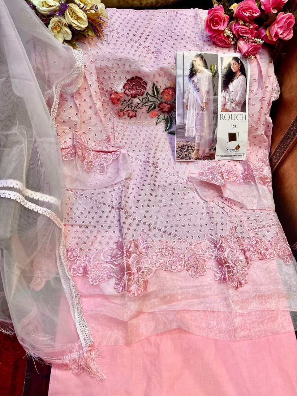 Saniya Trendz Rouch Vol 9 Cambric Pakistani Suit Online Wholesaler