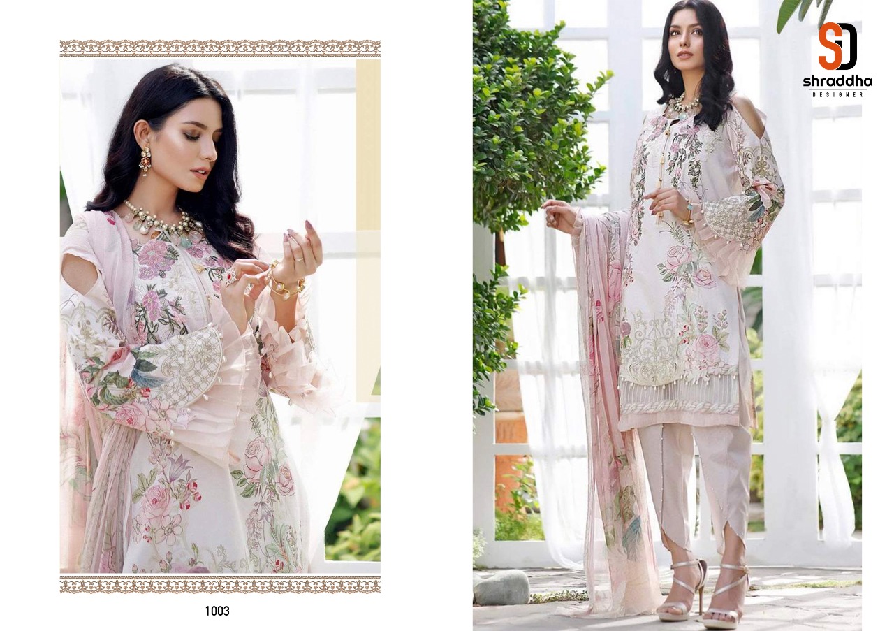 Shraddha Designer Ombre Lawn Cotton Pakistani Suit Best Rate Wholesaler Surat