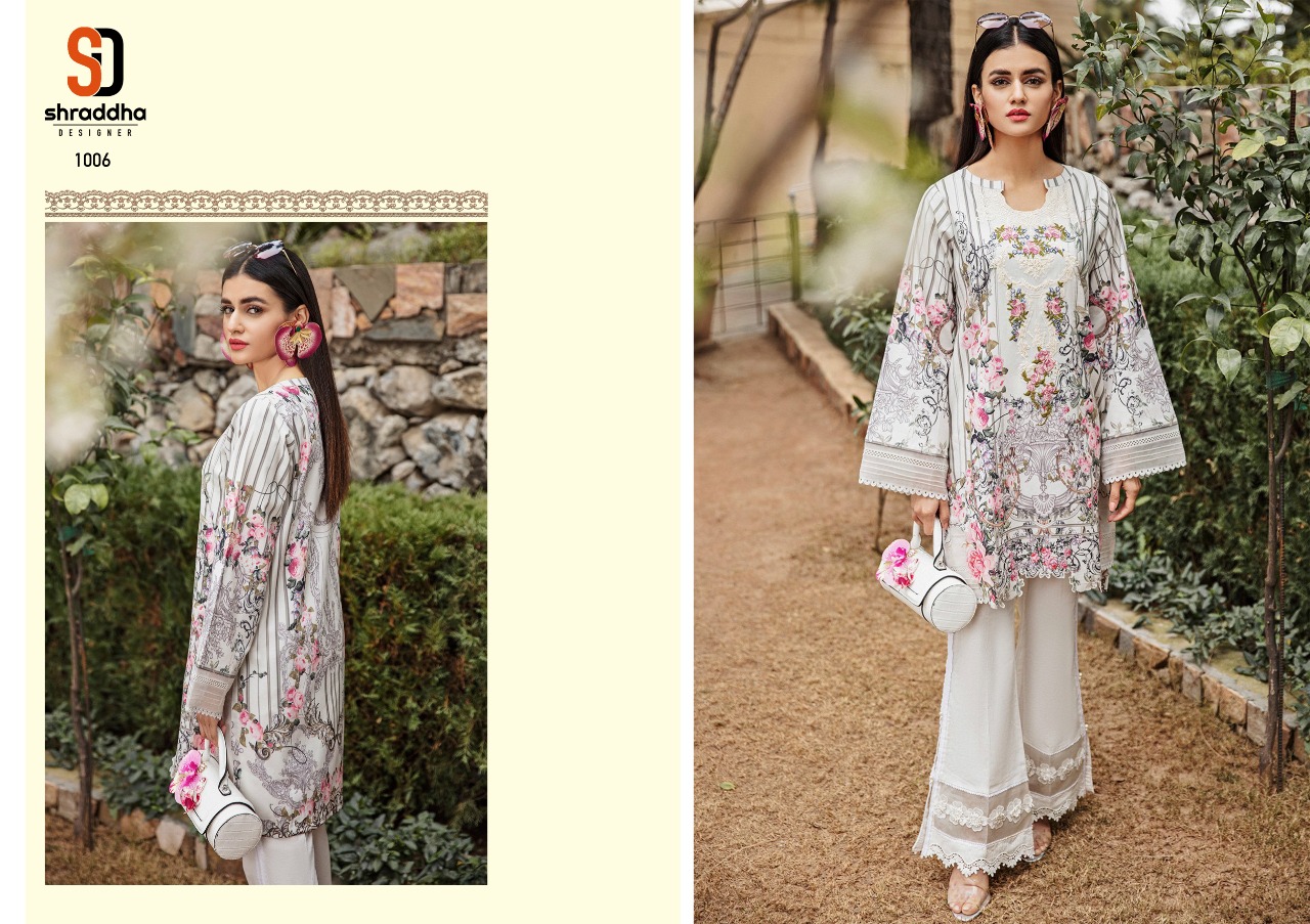 Shraddha Designer Ombre Lawn Cotton Pakistani Suit Best Rate Wholesaler Surat