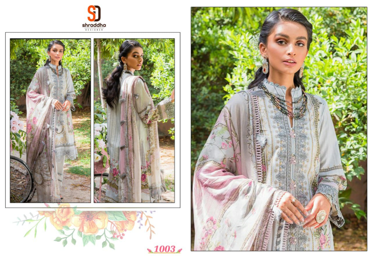 Shraddha Designer Zarqash Vol 1 Lawn Cotton Pakistani Suit Best Wholesaler Surat