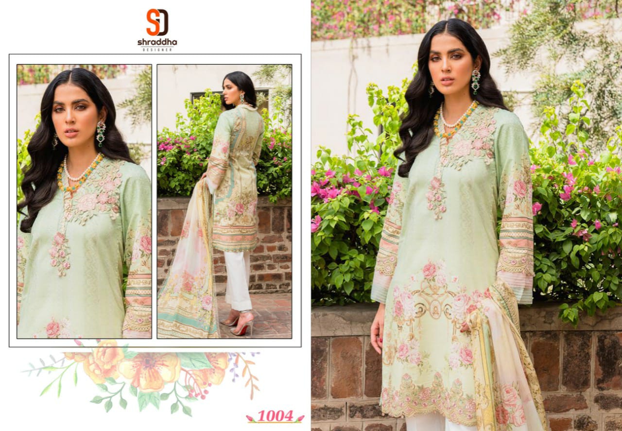 Shraddha Designer Zarqash Vol 1 Lawn Cotton Pakistani Suit Best Wholesaler Surat