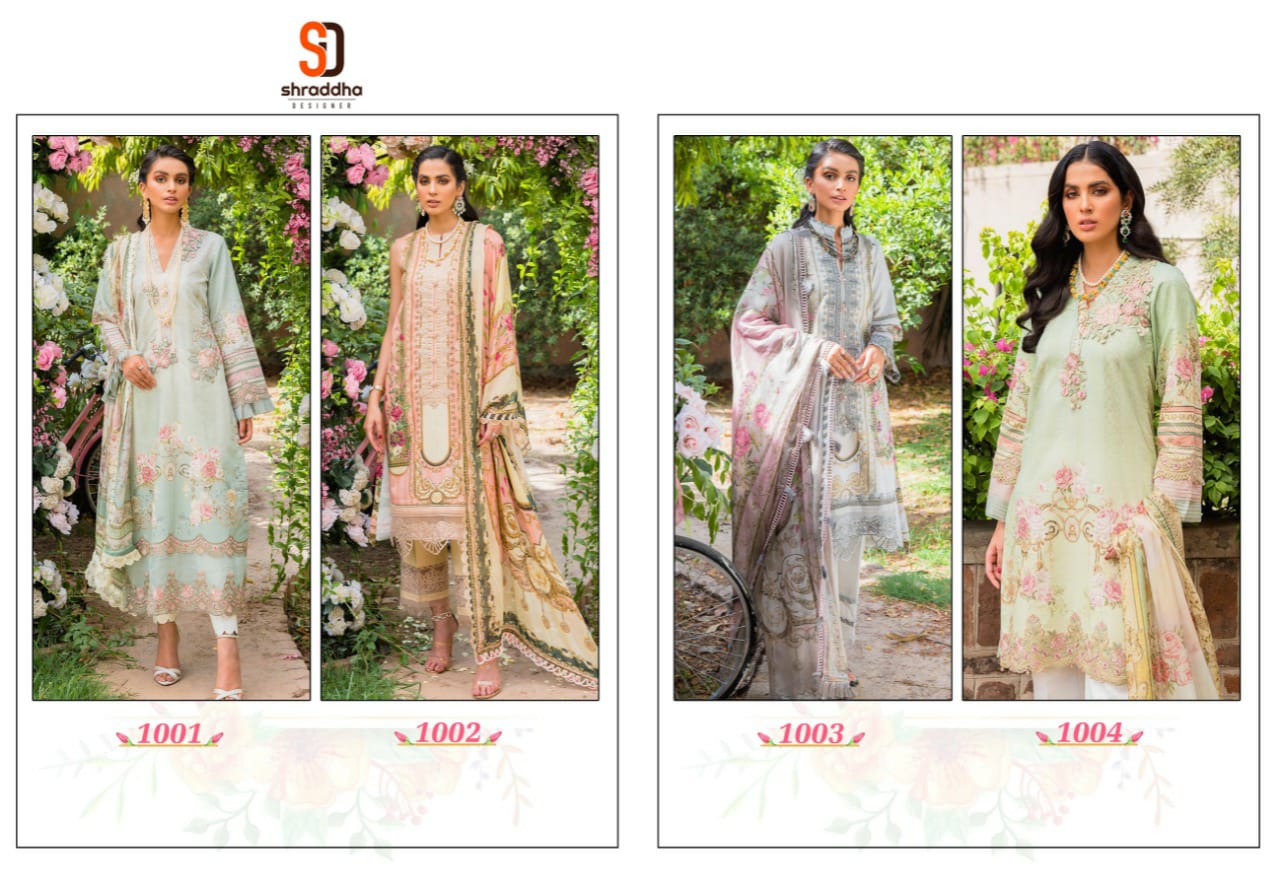 Shraddha Designer Zarqash Vol 1 Lawn Cotton Pakistani Suit Best Wholesaler Surat