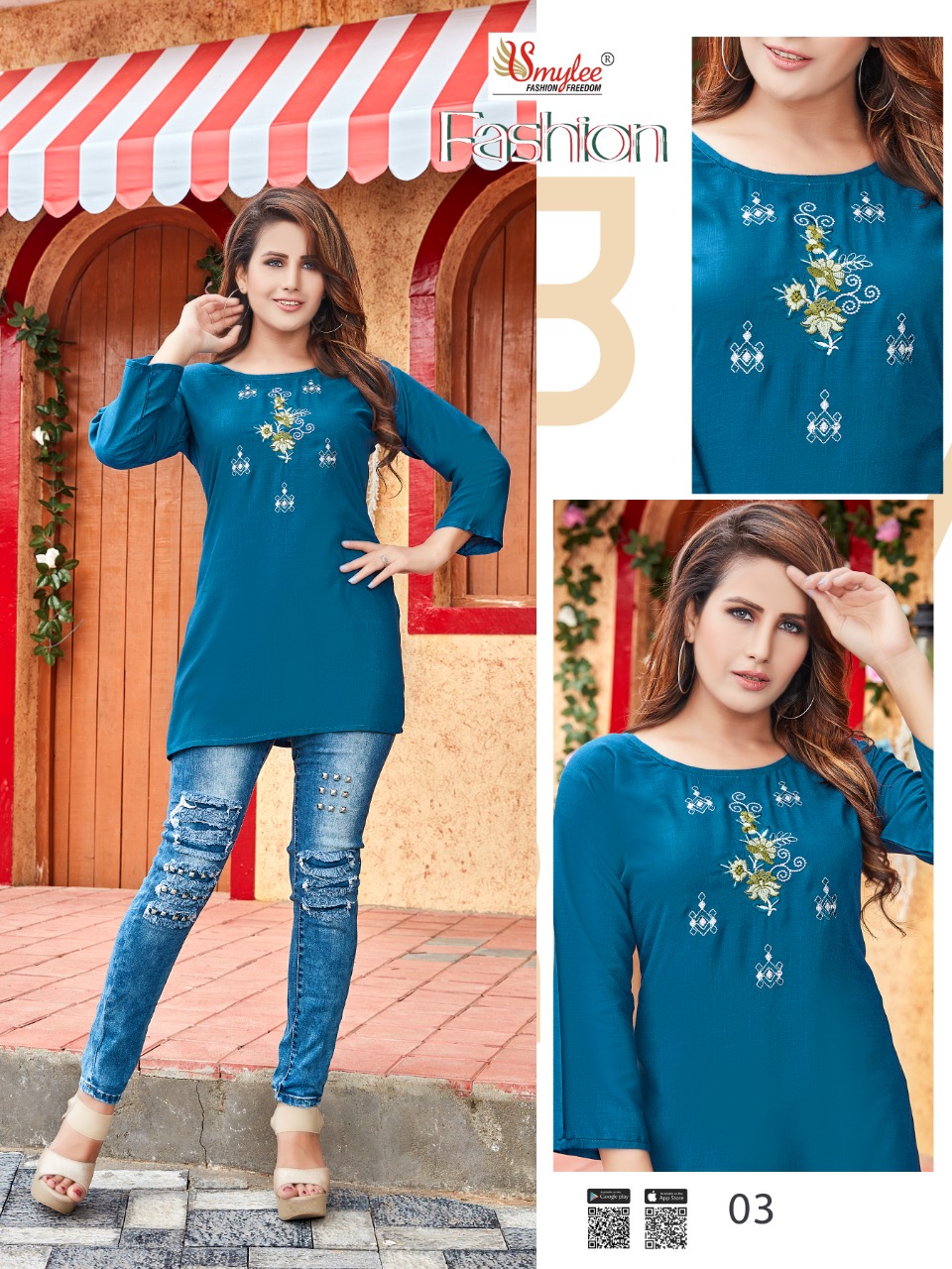 Smylee Fashion Heavy Rayon Slub Short Kurtis Best Rate Wholesaler Surat
