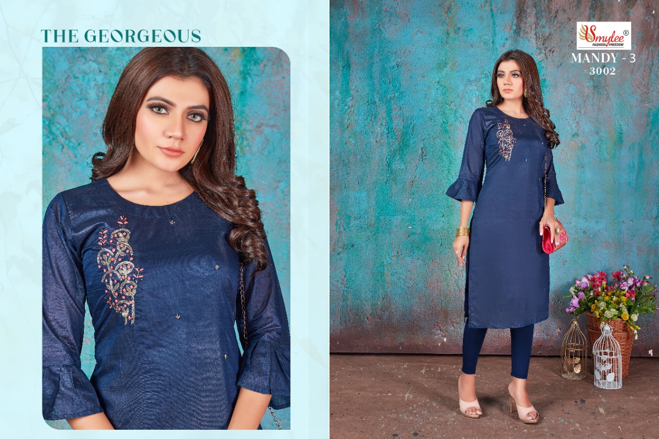 Smylee Fashion Mandy Vol 3 Modal Silk Kurtis Best Rate Wholesaler Surat