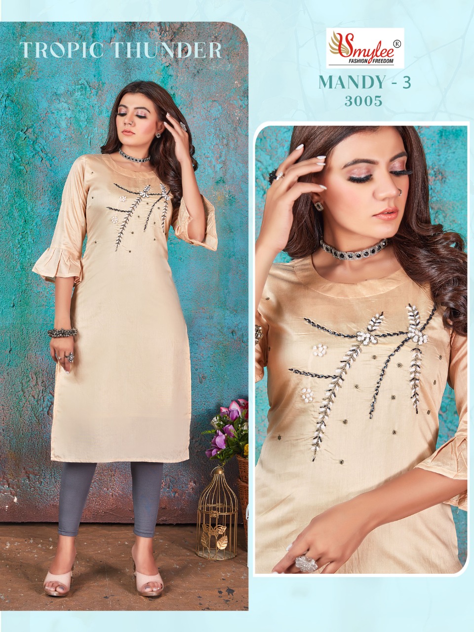 Smylee Fashion Mandy Vol 3 Modal Silk Kurtis Best Rate Wholesaler Surat