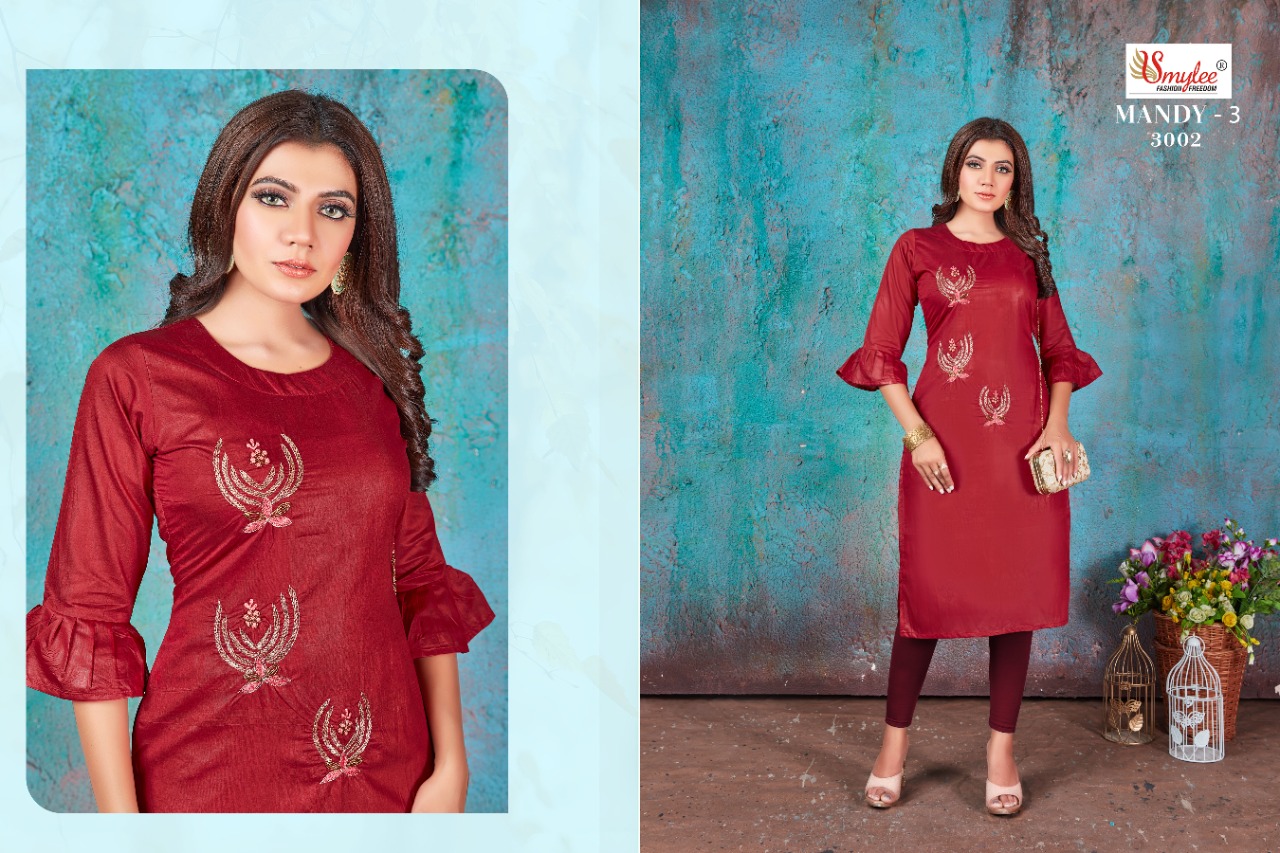 Smylee Fashion Mandy Vol 3 Modal Silk Kurtis Best Rate Wholesaler Surat