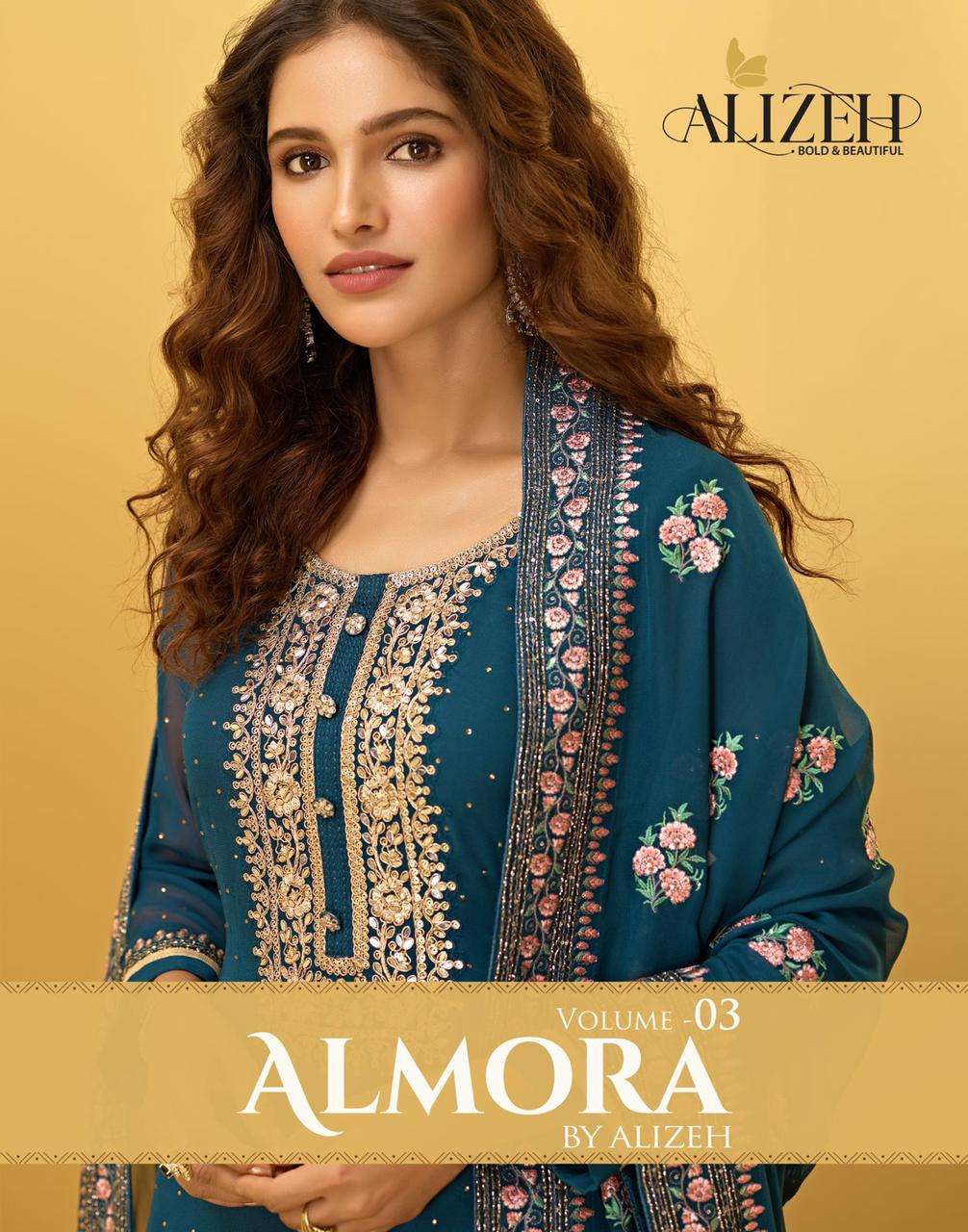 Alizeh Almora Vol 3 Georgette Fancy Salwar Suits Wholesaler Surat